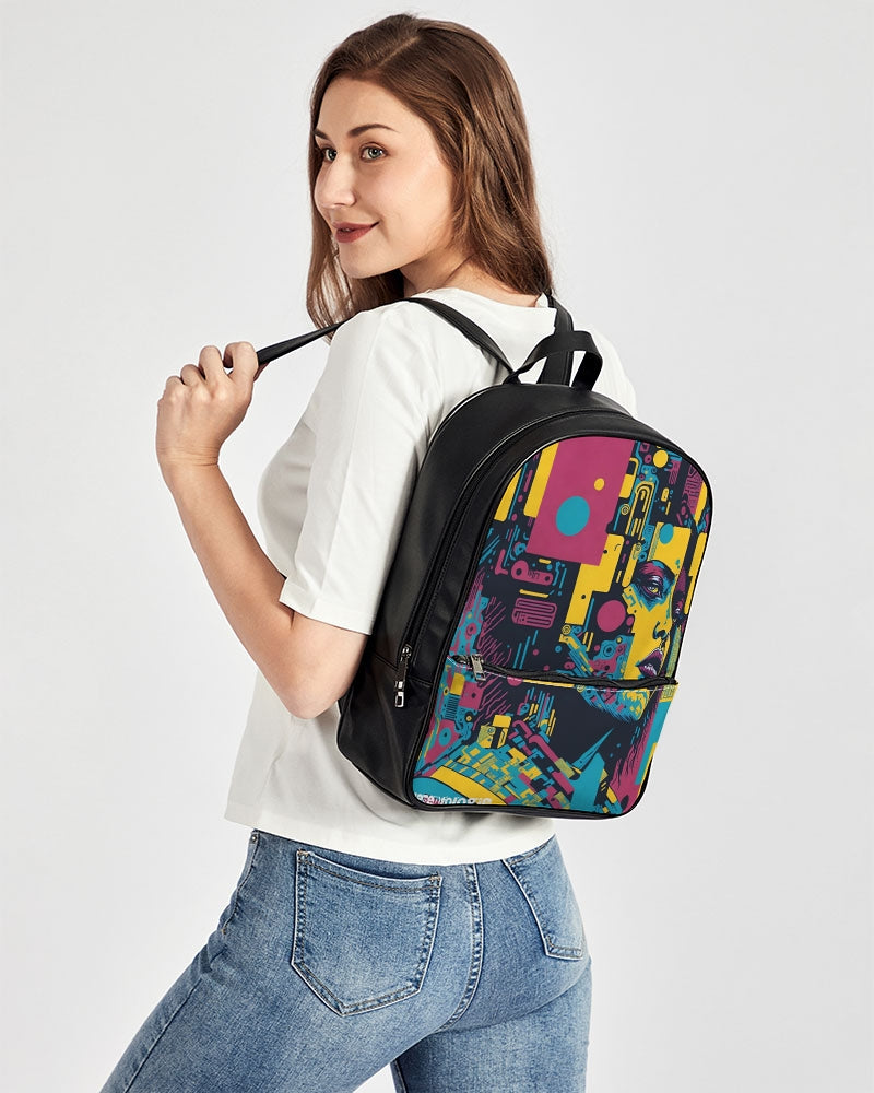 Overload-12 -Classic Faux Leather Backpack