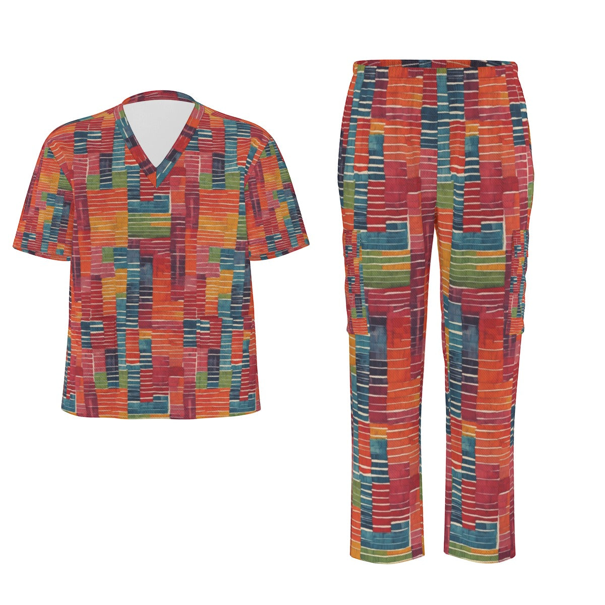 All-Over Print Unisex Scrub Set|Birdseye