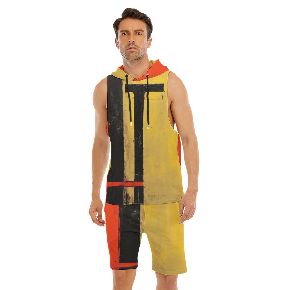 Men's Sleeveless Vest And Shorts Set-Grit