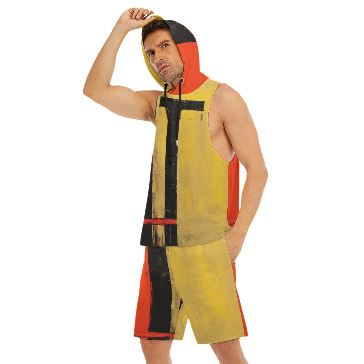 Men's Sleeveless Vest And Shorts Set-Grit