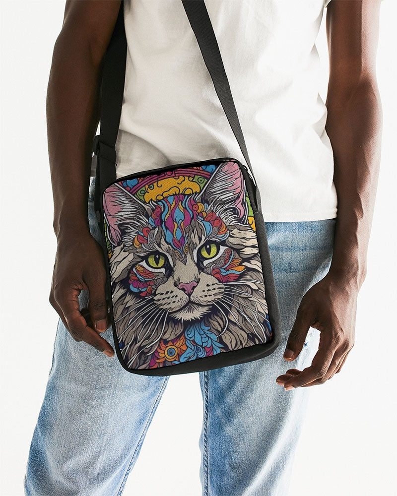 Messenger Pouch-Mandala Cat