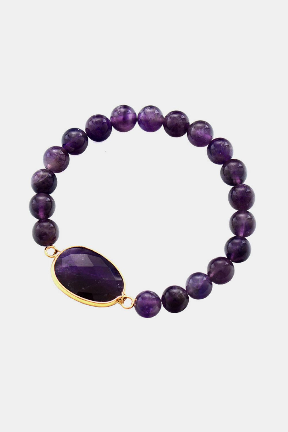 Elegant Handmade Amethyst Beaded Bracelet