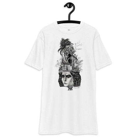 Unisex premium heavyweight tee-The Mind of Leo Gestel by Edward Martin - Elementologie