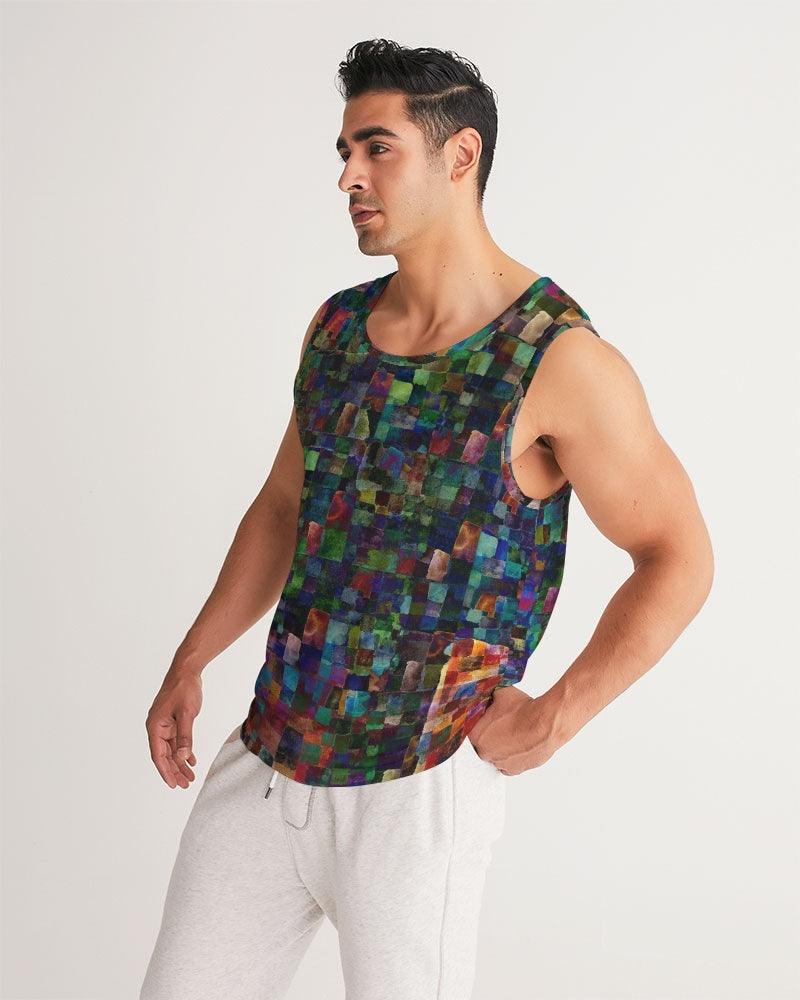 Men's Sports Tank-Mosaic by Edward Martin - Elementologie