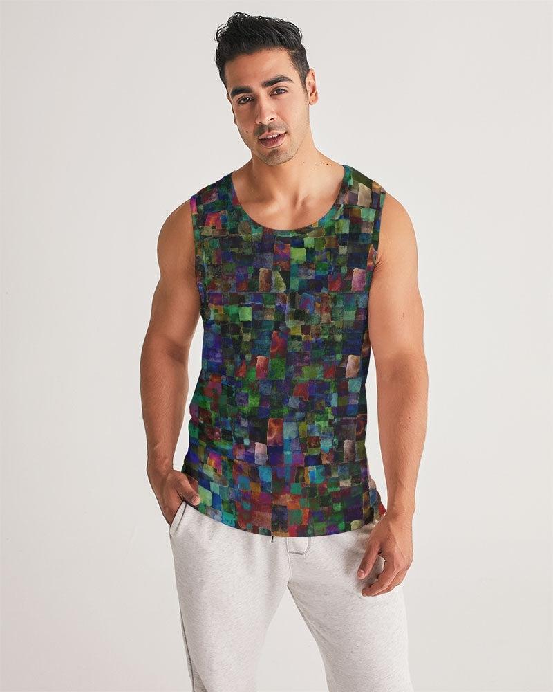 Men's Sports Tank-Mosaic by Edward Martin - Elementologie