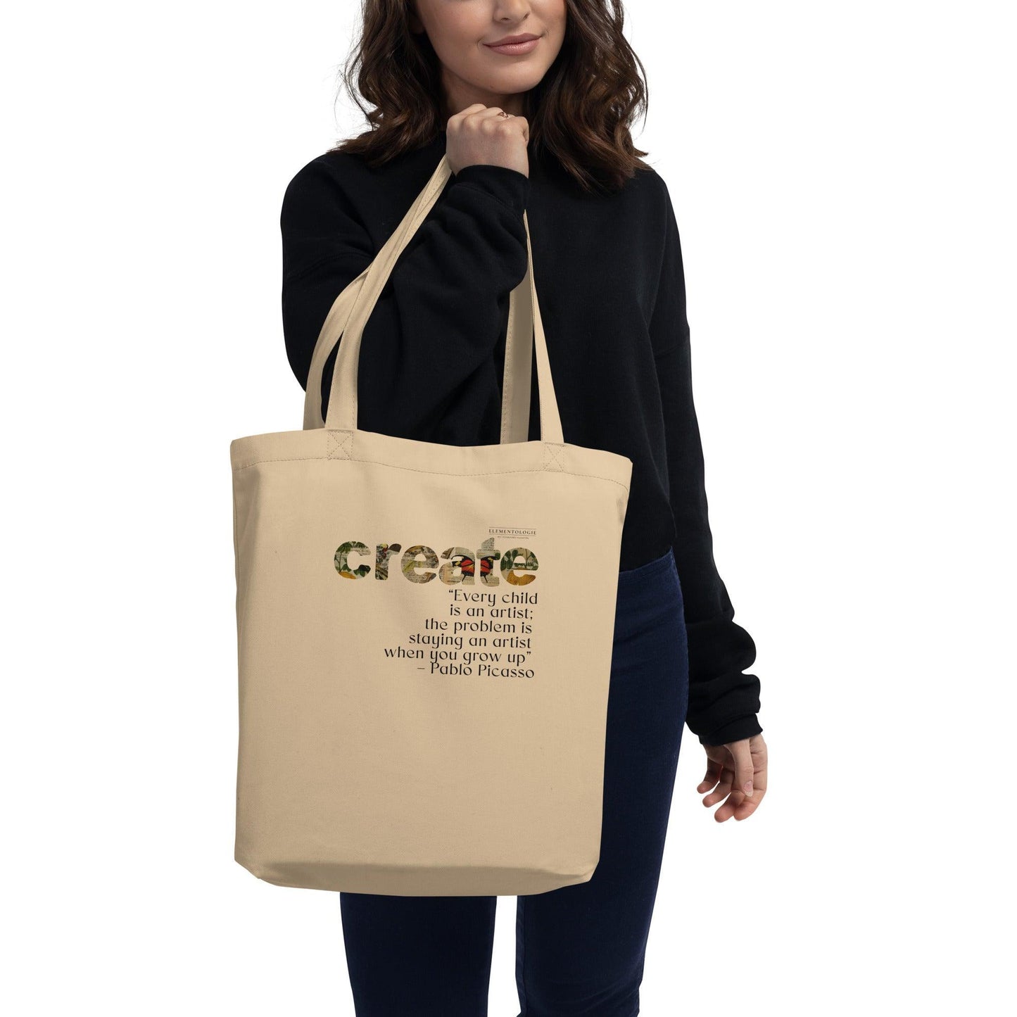 Eco Tote Bag-Create-Pablo Picasso - Elementologie