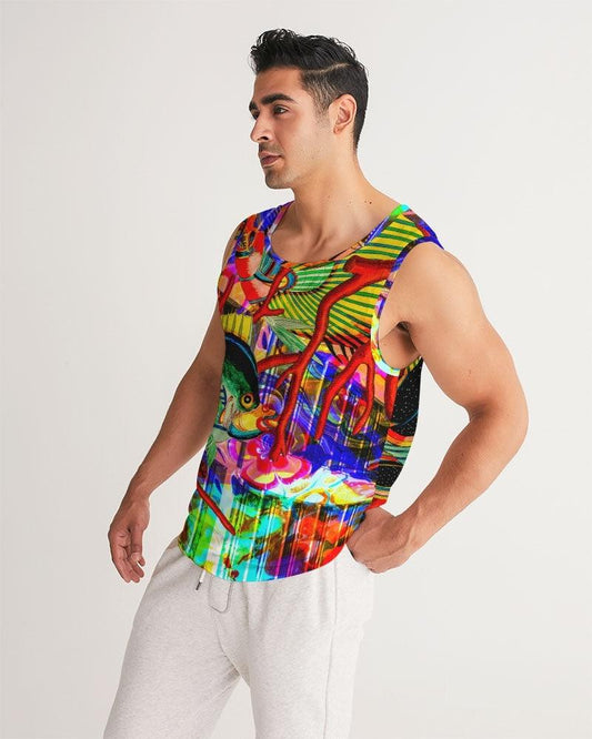 Men's Sports Tank-Fantastical Fish by Edward Martin - Elementologie