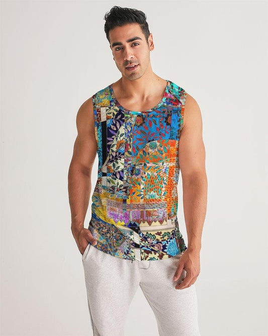 Men's Sports Tank-Abstract No..406 by Edward Martin - Elementologie