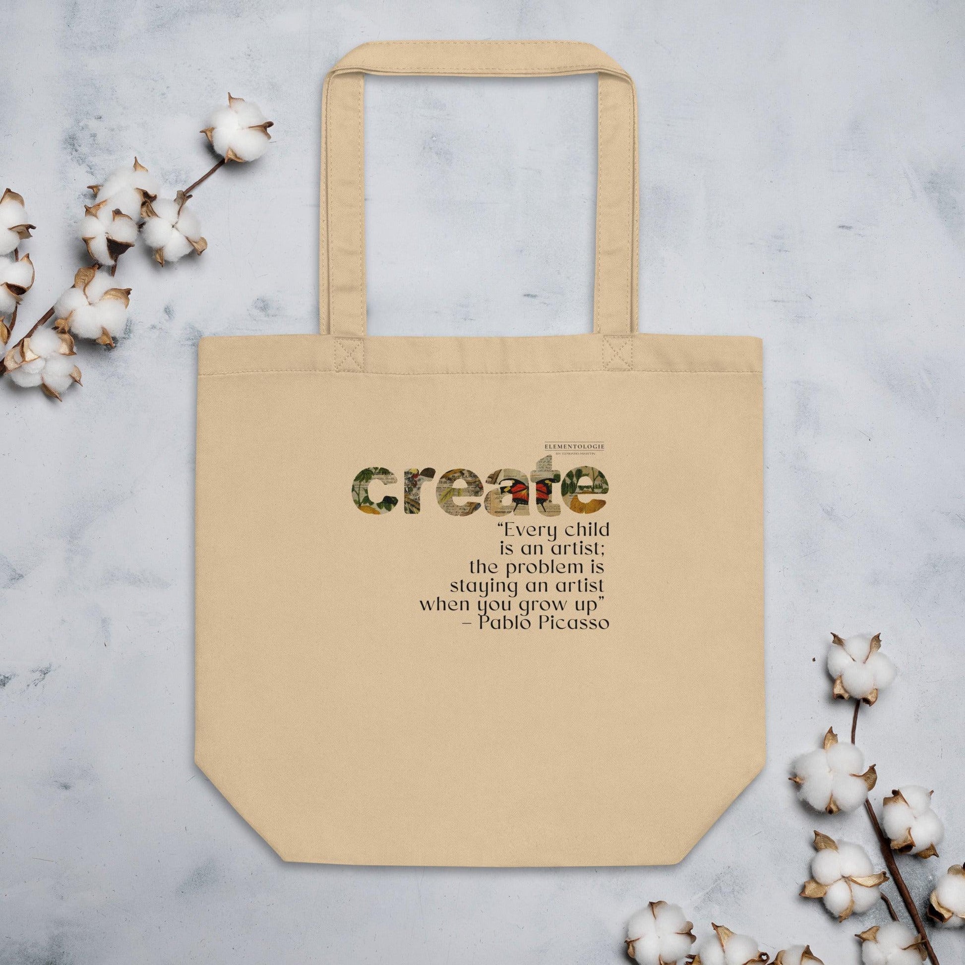 Eco Tote Bag-Create-Pablo Picasso - Elementologie