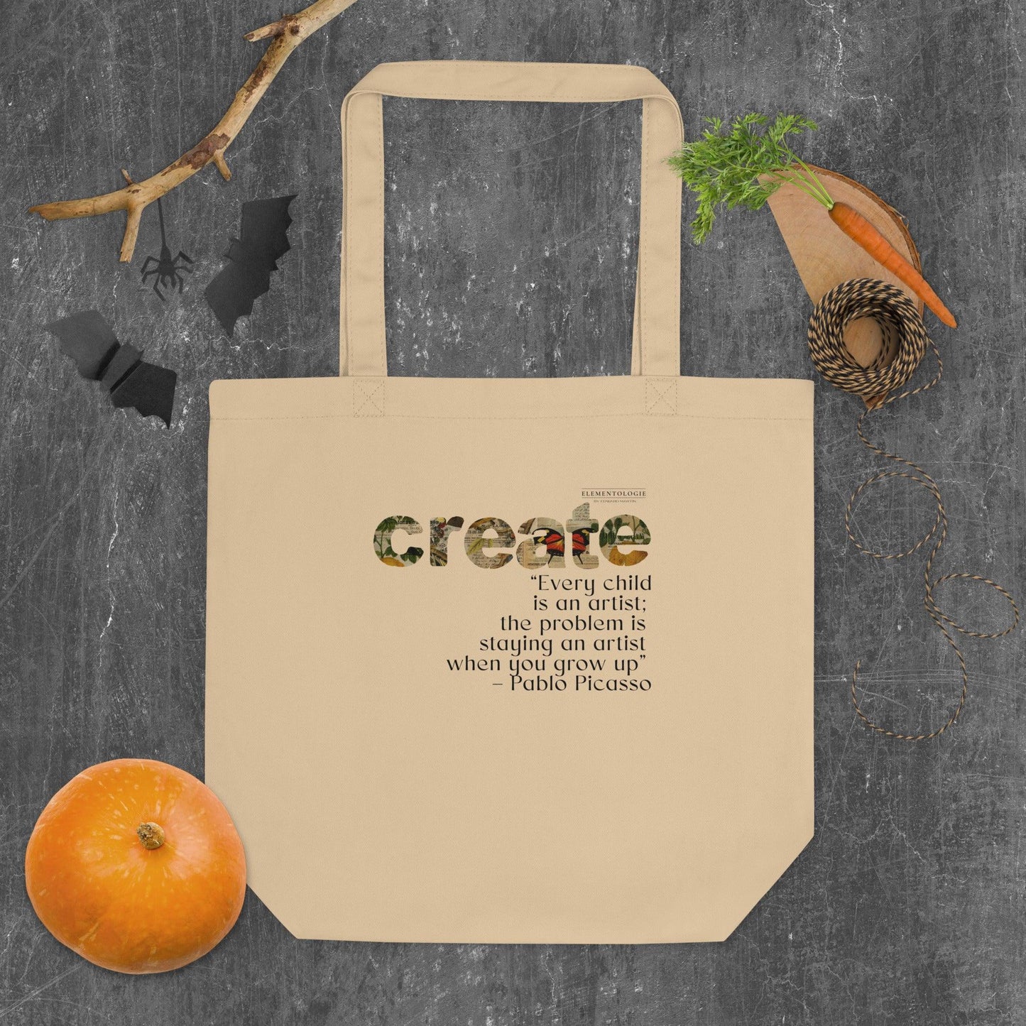 Eco Tote Bag-Create-Pablo Picasso - Elementologie