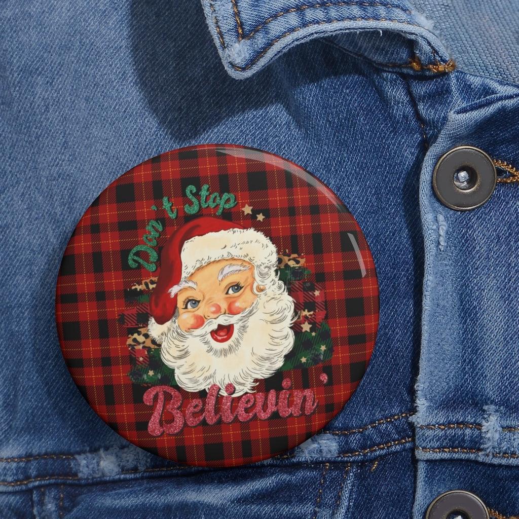 Pin Button-Vintage Santa - Elementologie