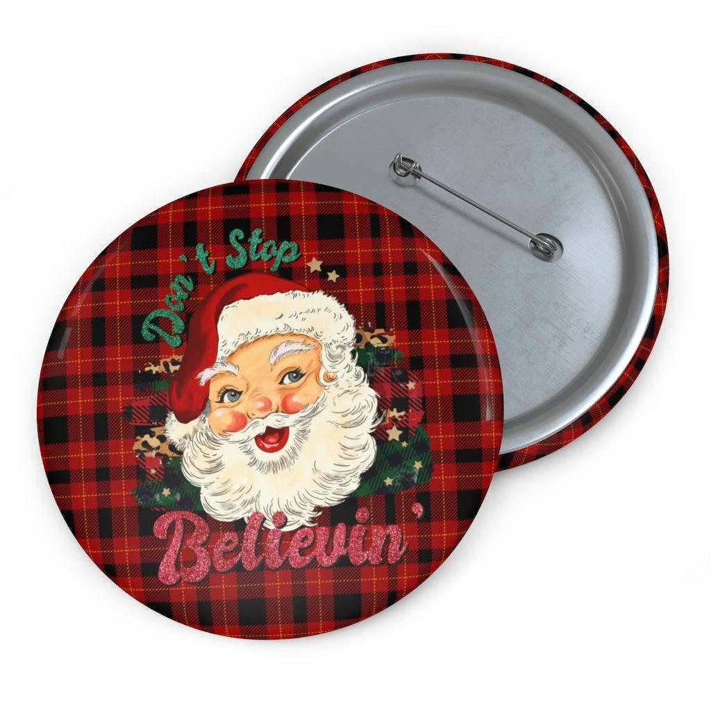 Pin Button-Vintage Santa - Elementologie