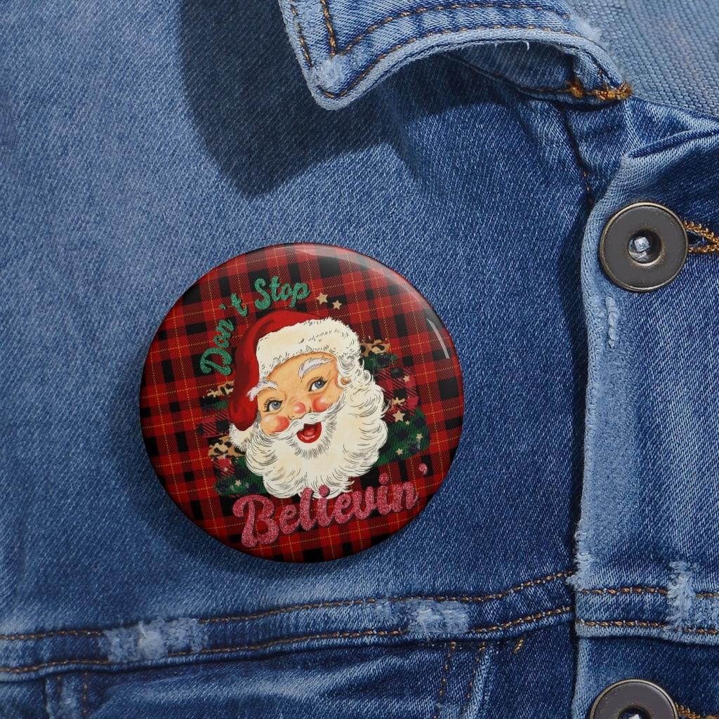 Pin Button-Vintage Santa - Elementologie