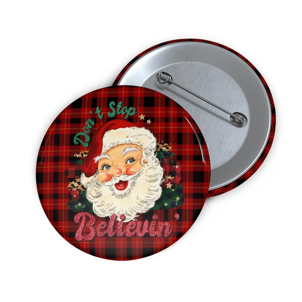 Pin Button-Vintage Santa - Elementologie