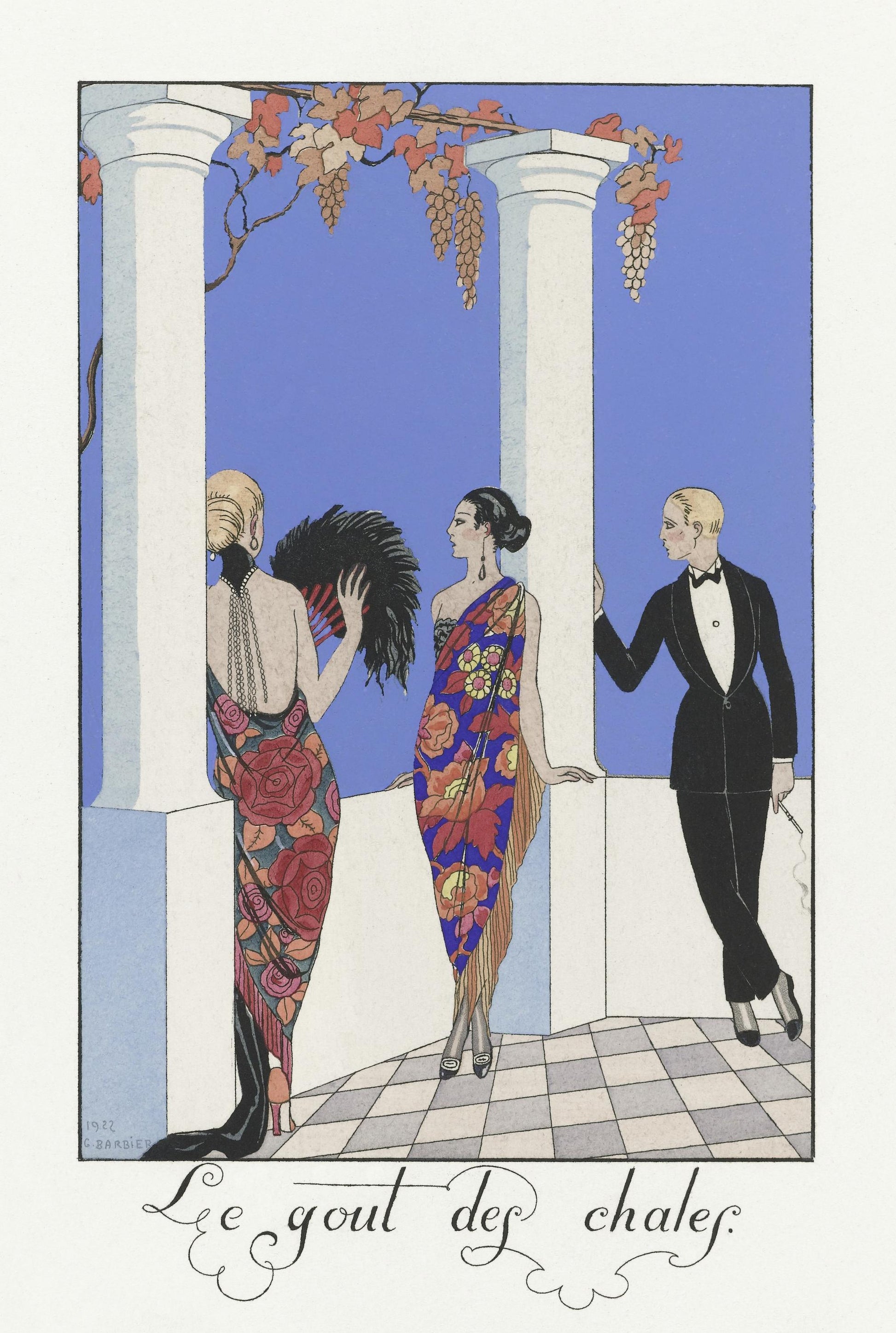 Le gout des châles: 1923 France  by George Barbier - Elementologie