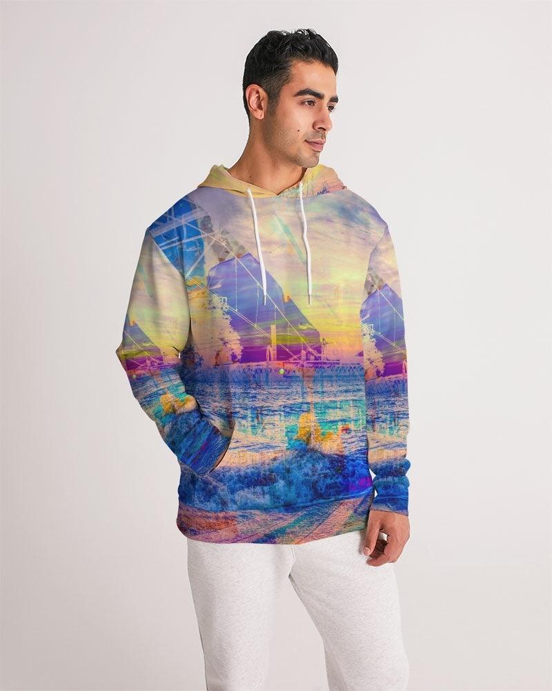 Men's Hoodie-Abstract Collage No.237 by Edward Martin - Elementologie