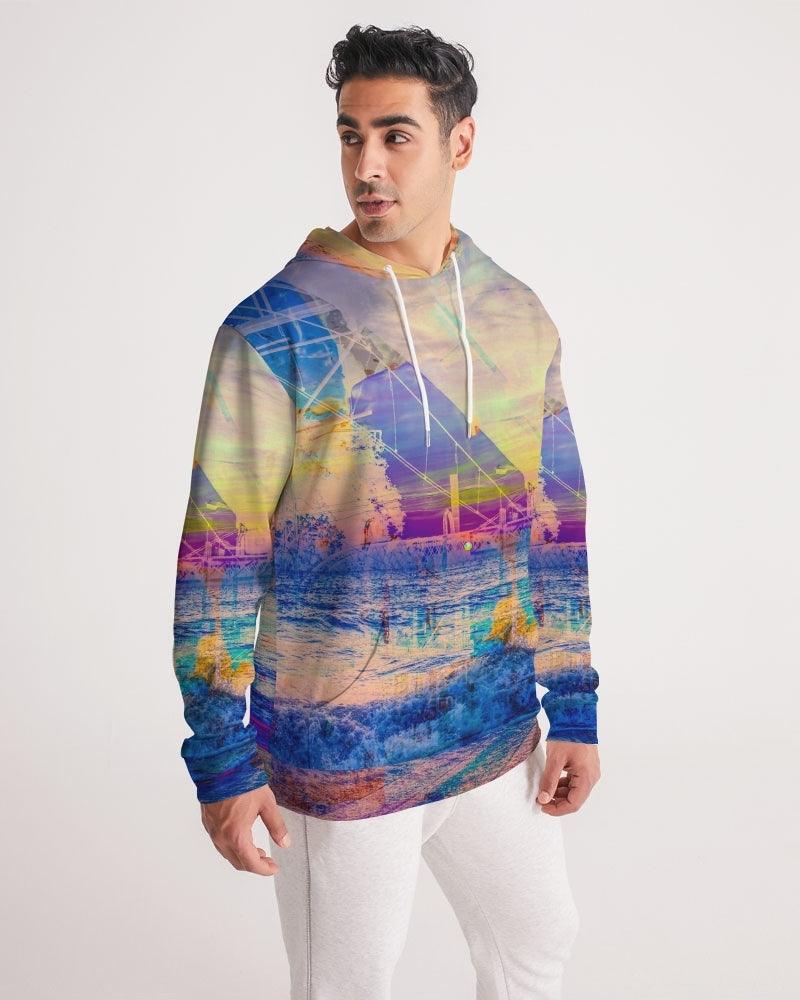 Men's Hoodie-Abstract Collage No.237 by Edward Martin - Elementologie