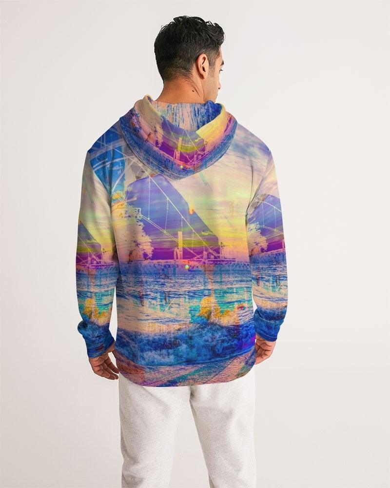 Men's Hoodie-Abstract Collage No.237 by Edward Martin - Elementologie