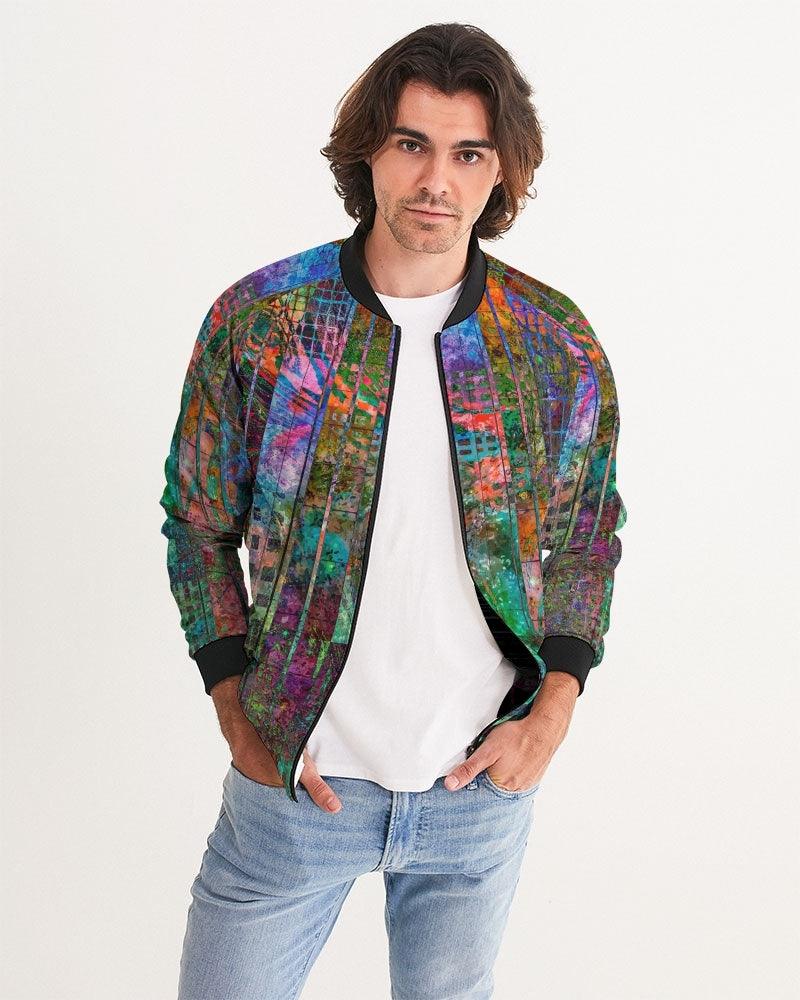 Men's Bomber Jacket-Abstract-357 by Edward Martin - Elementologie