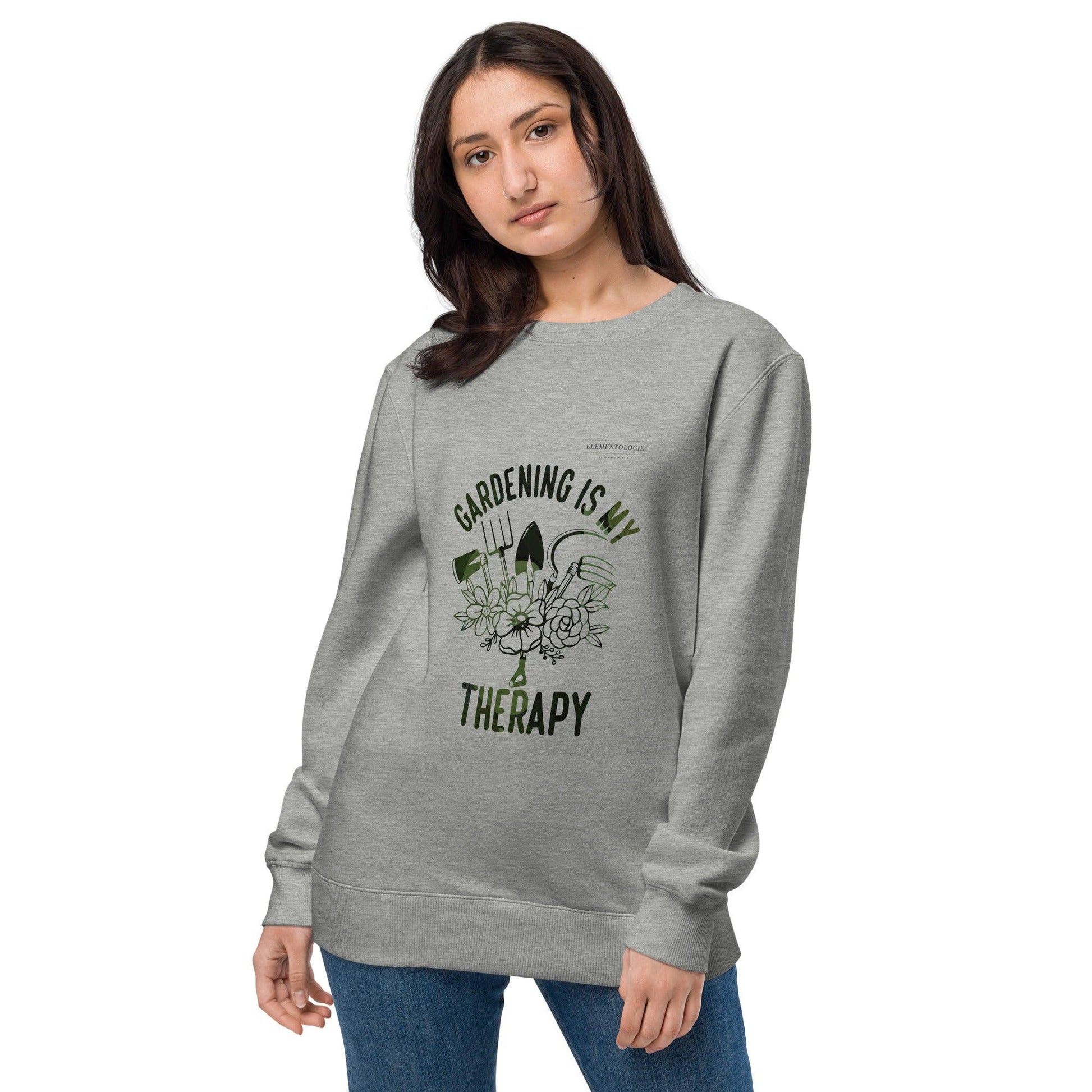 Unisex Fashion Sweatshirt-Gardening Is My Therapy - Elementologie