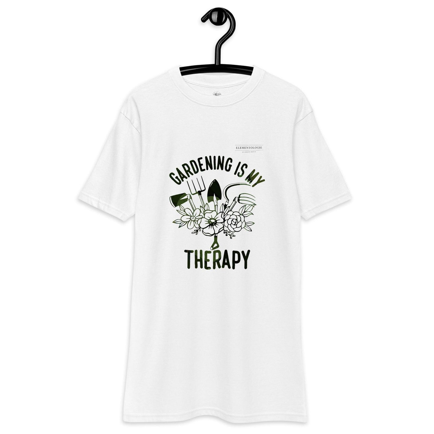 Unisex premium heavyweight tee-Gardening Is My Therapy - Elementologie