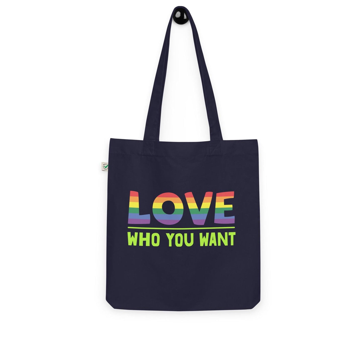 Organic fashion tote bag-Love Who You Want - Elementologie