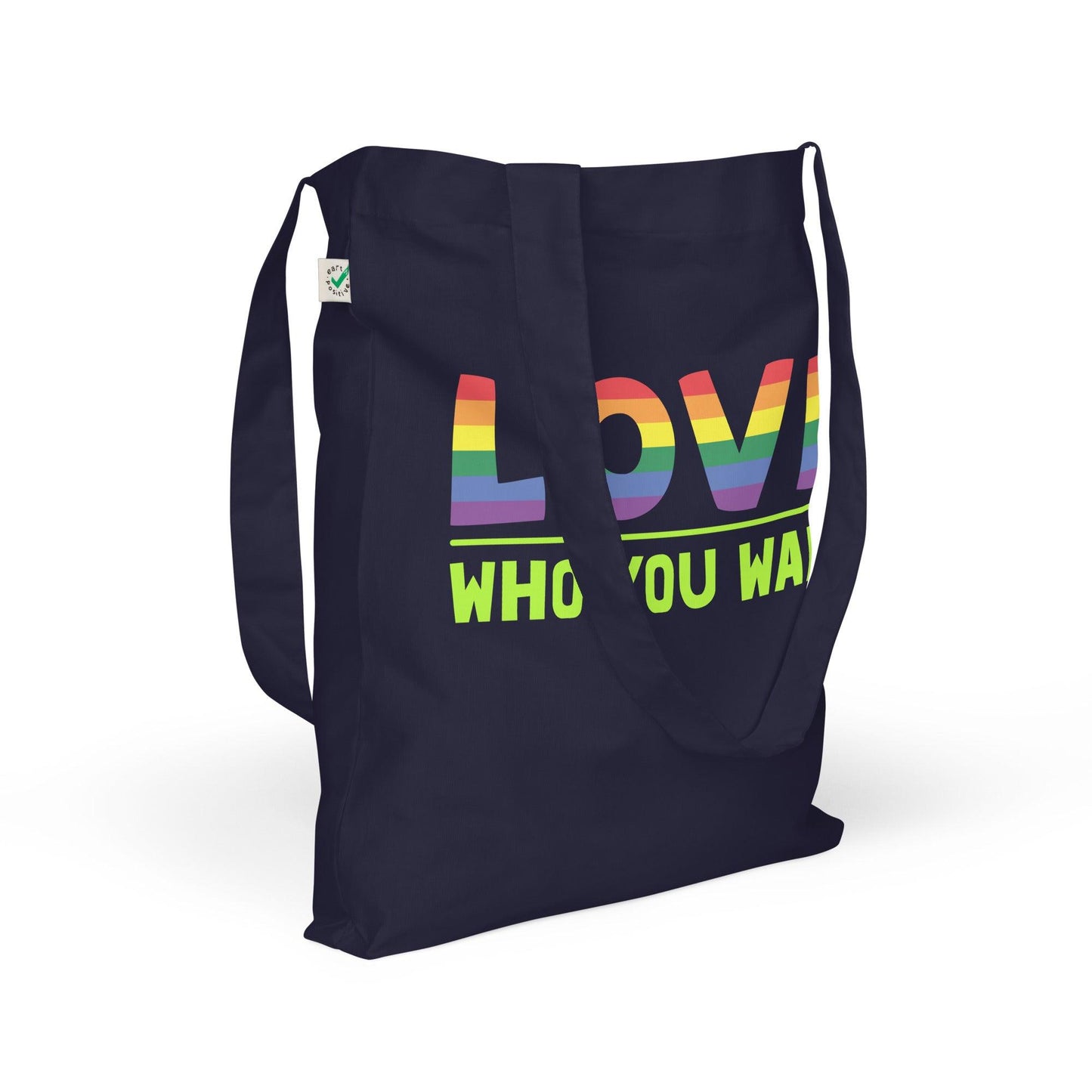 Organic fashion tote bag-Love Who You Want - Elementologie