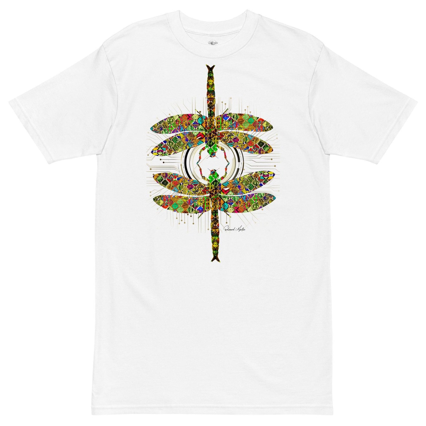 Unisex premium heavyweight tee-Fantastical Dragons by Edward Martin - Elementologie