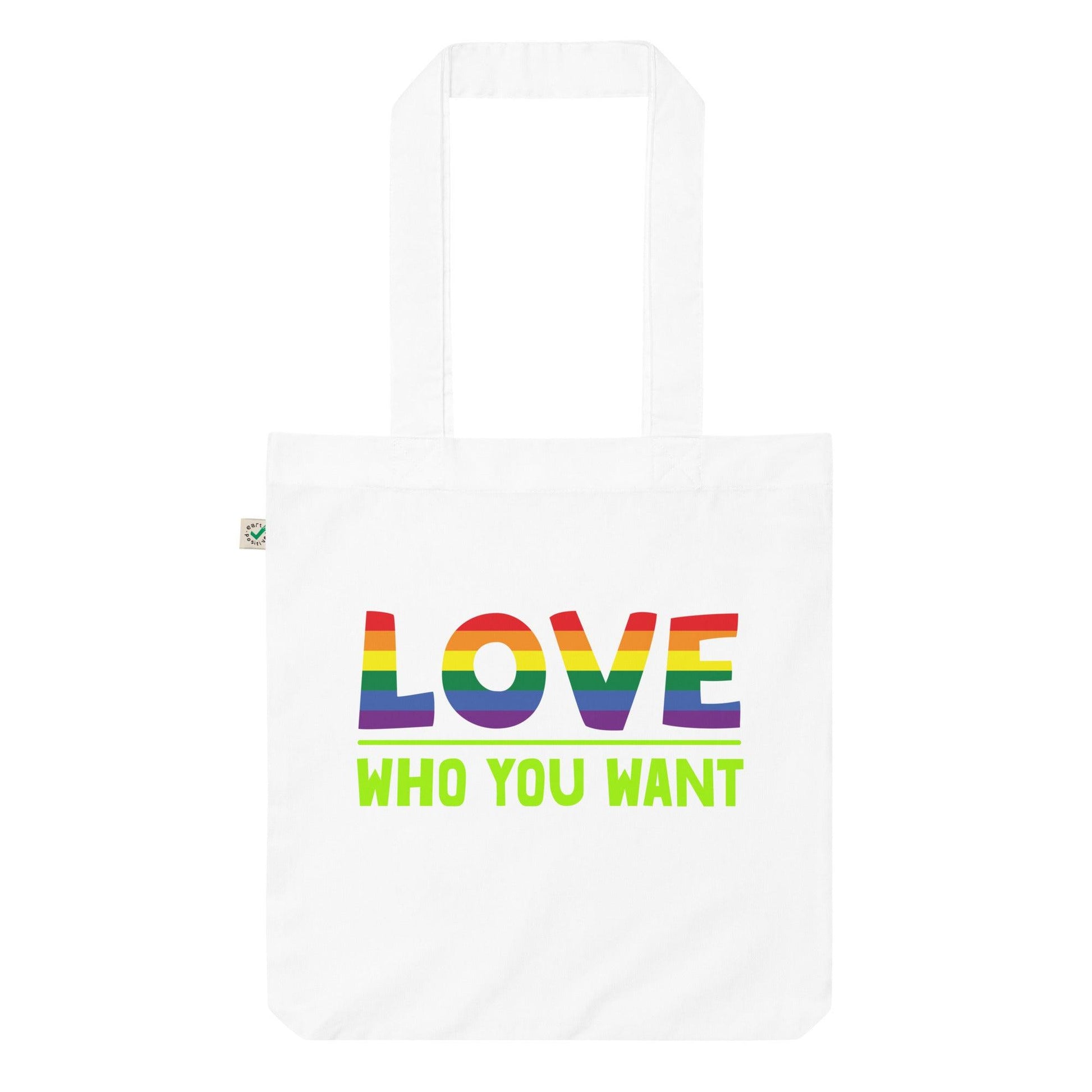 Organic fashion tote bag-Love Who You Want - Elementologie