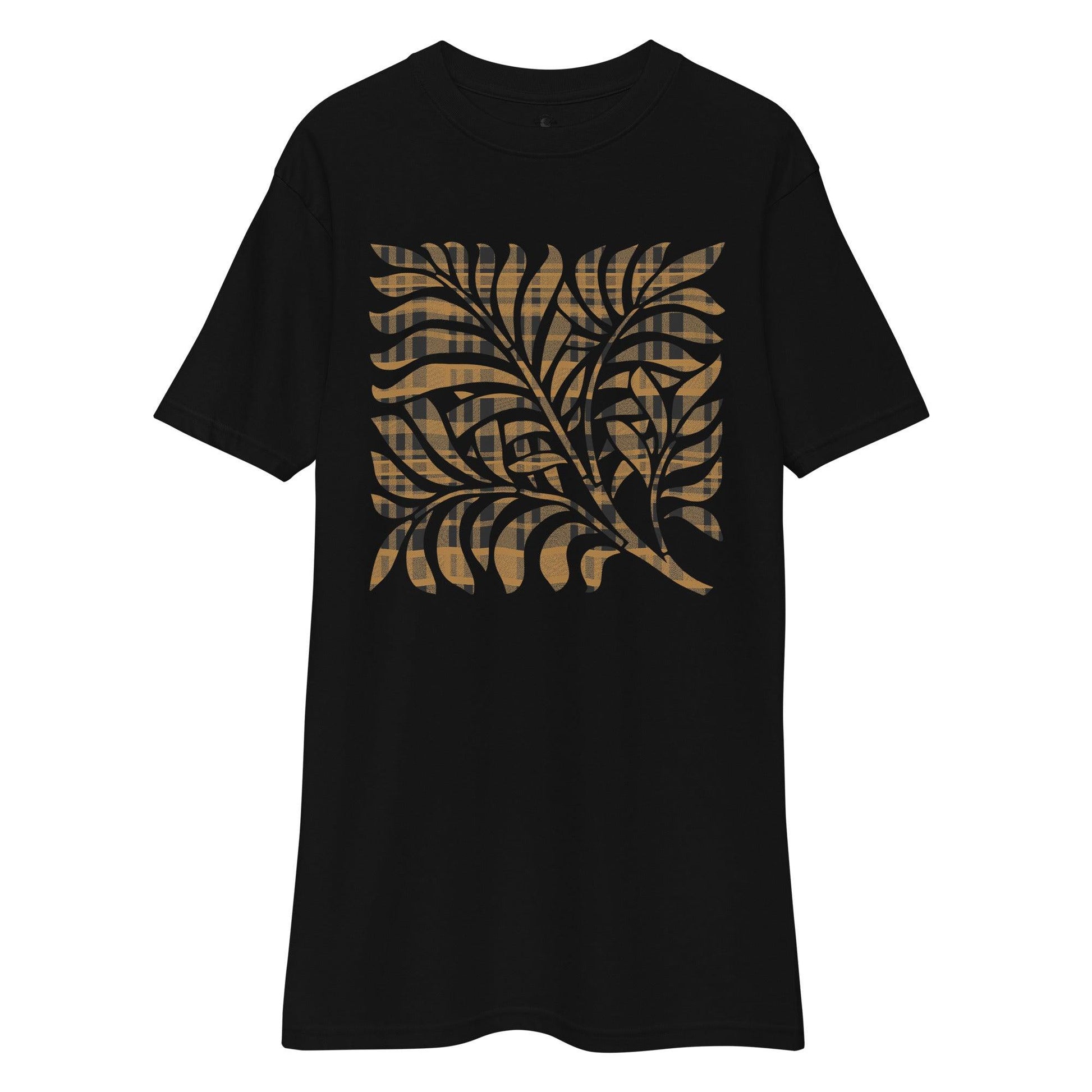 Unisex premium heavyweight tee-Gold Tartan Plaid Graphic - Elementologie