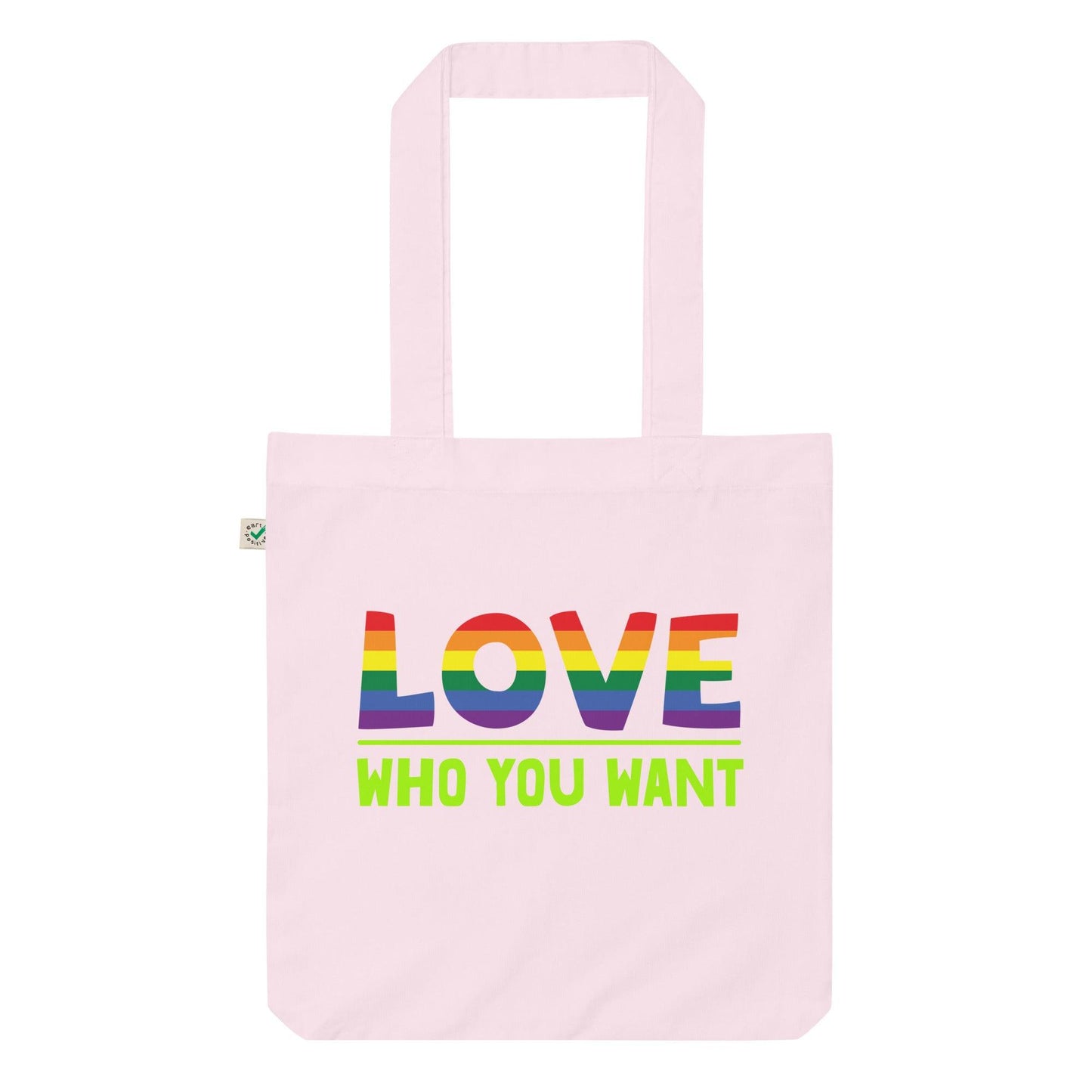 Organic fashion tote bag-Love Who You Want - Elementologie