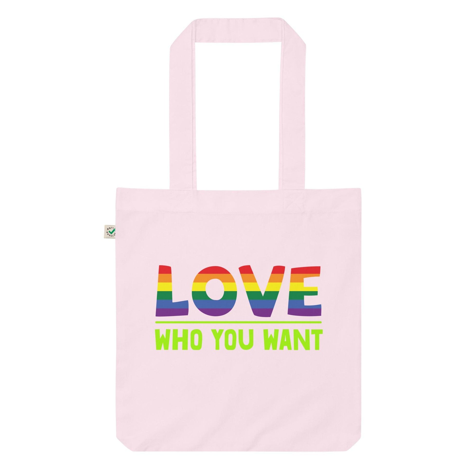 Organic fashion tote bag-Love Who You Want - Elementologie