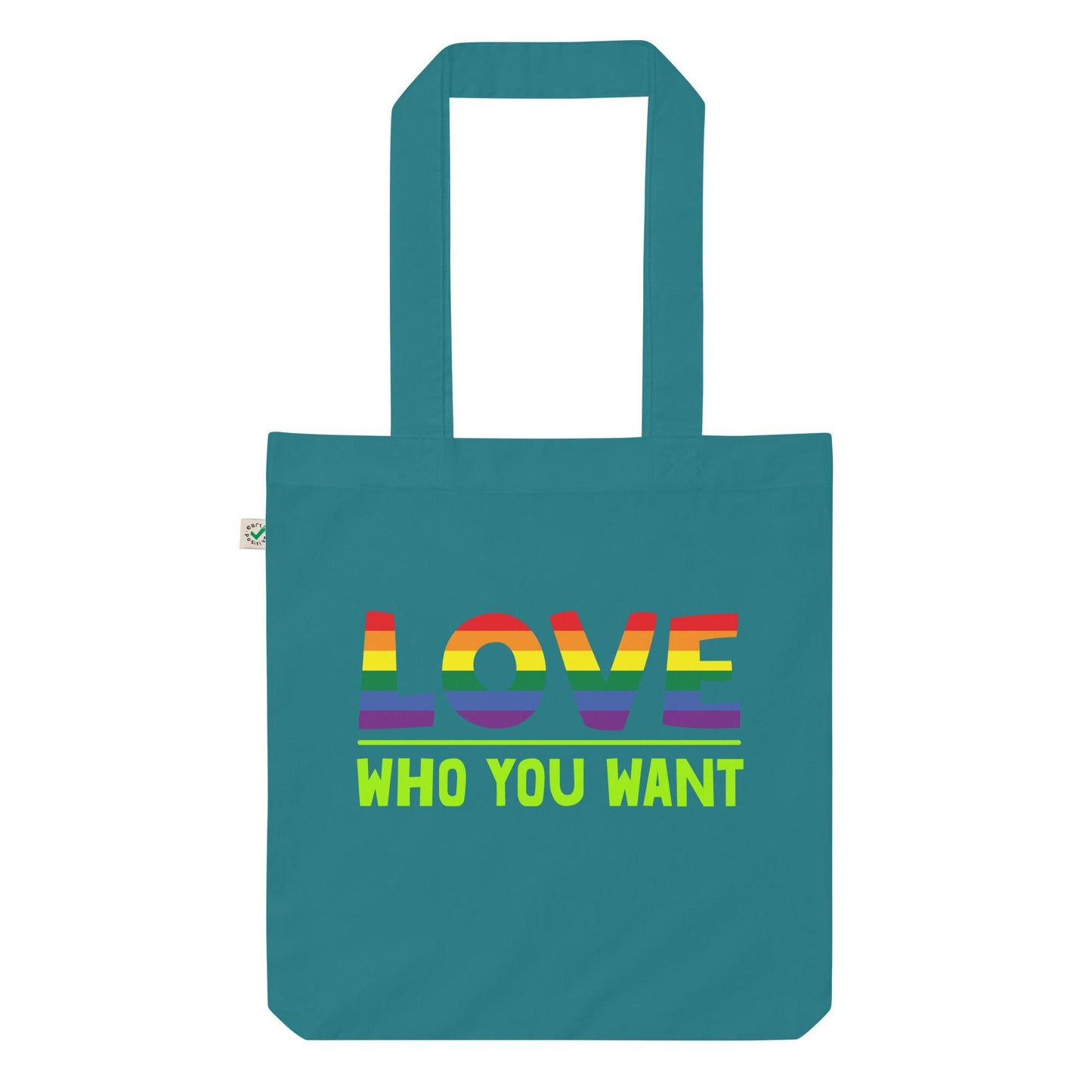 Organic fashion tote bag-Love Who You Want - Elementologie