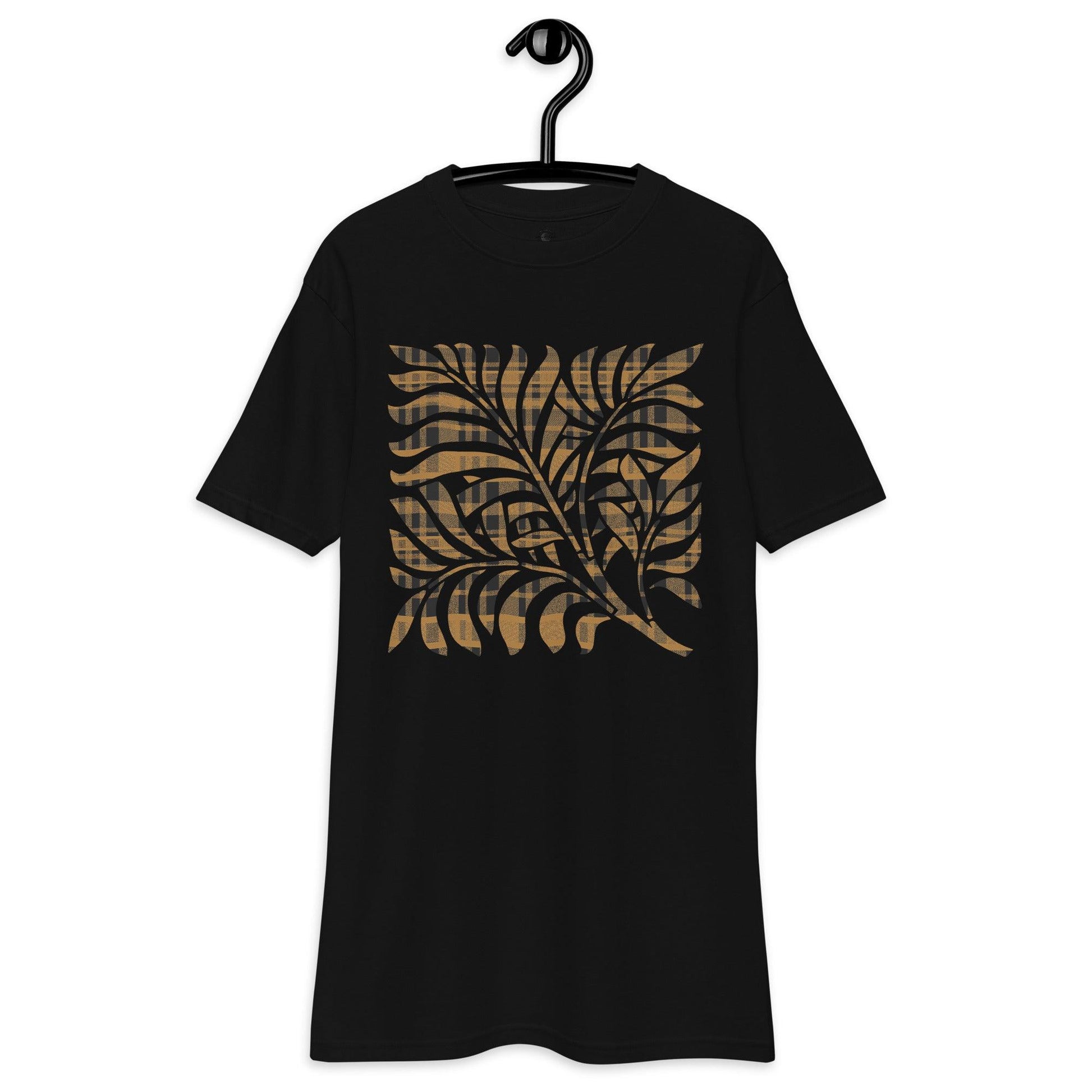 Unisex premium heavyweight tee-Gold Tartan Plaid Graphic - Elementologie