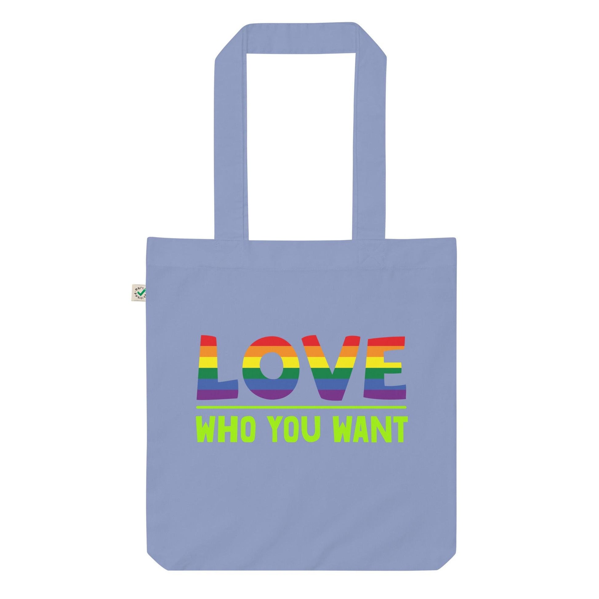 Organic fashion tote bag-Love Who You Want - Elementologie