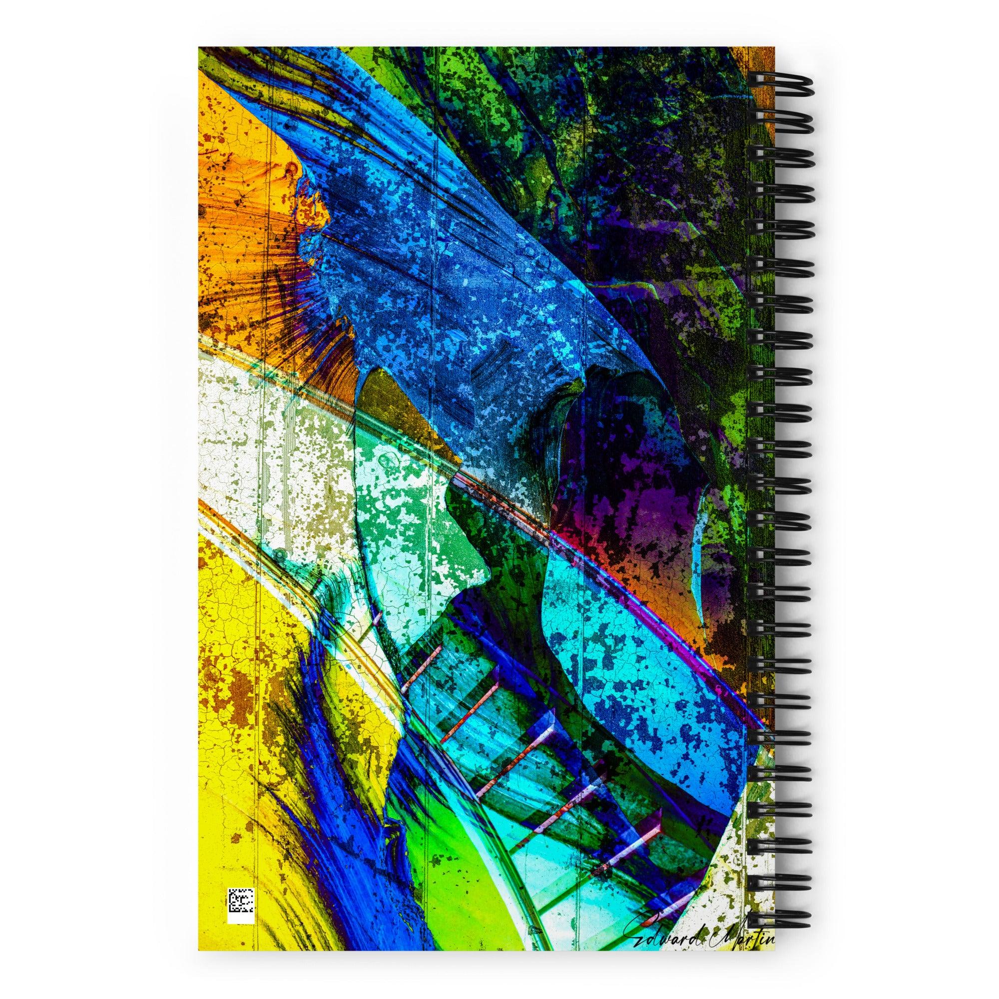 Spiral notebook-Abstract No.400 by Edward Martin - Elementologie