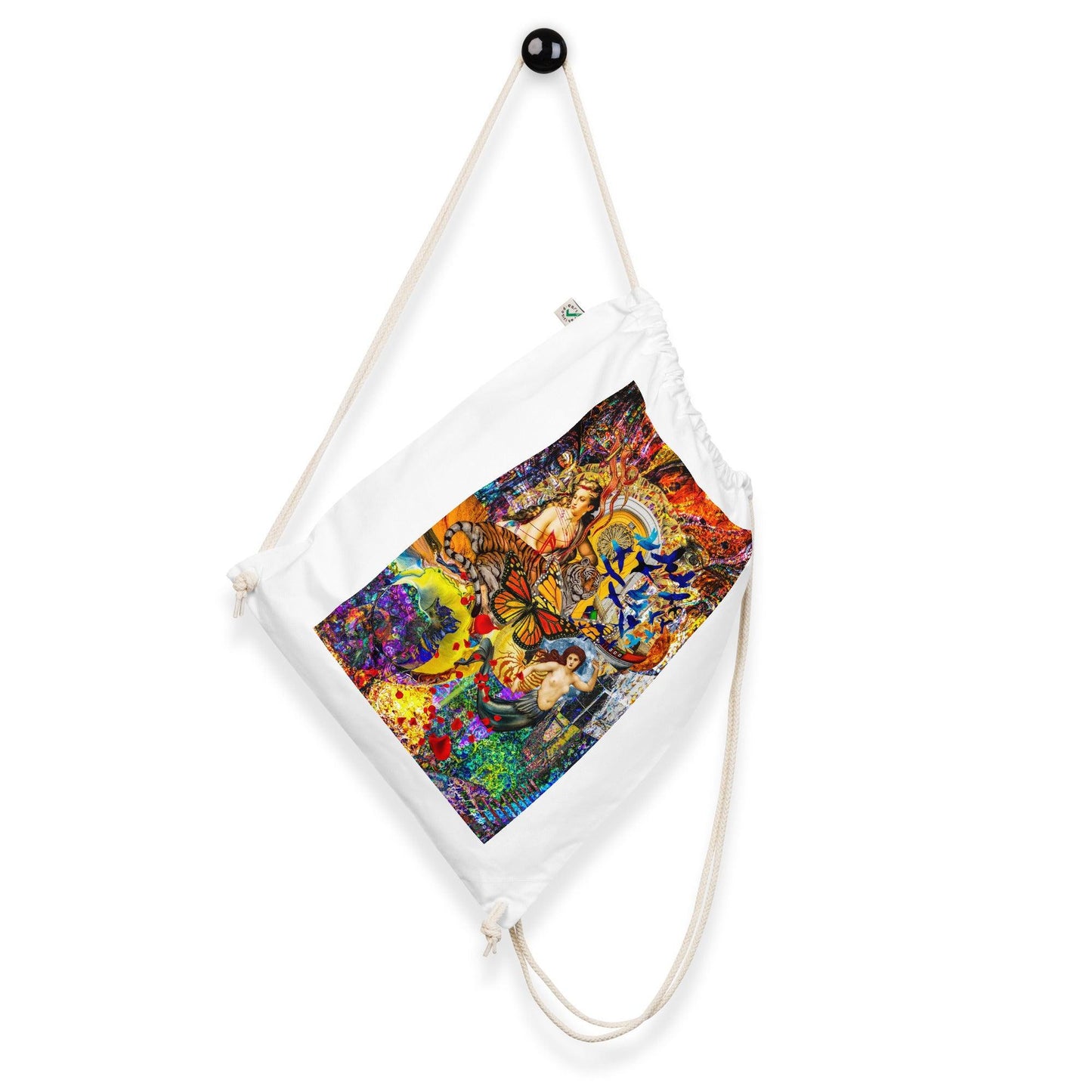 Organic cotton drawstring bag-Dream in Colors by Edward Martin - Elementologie