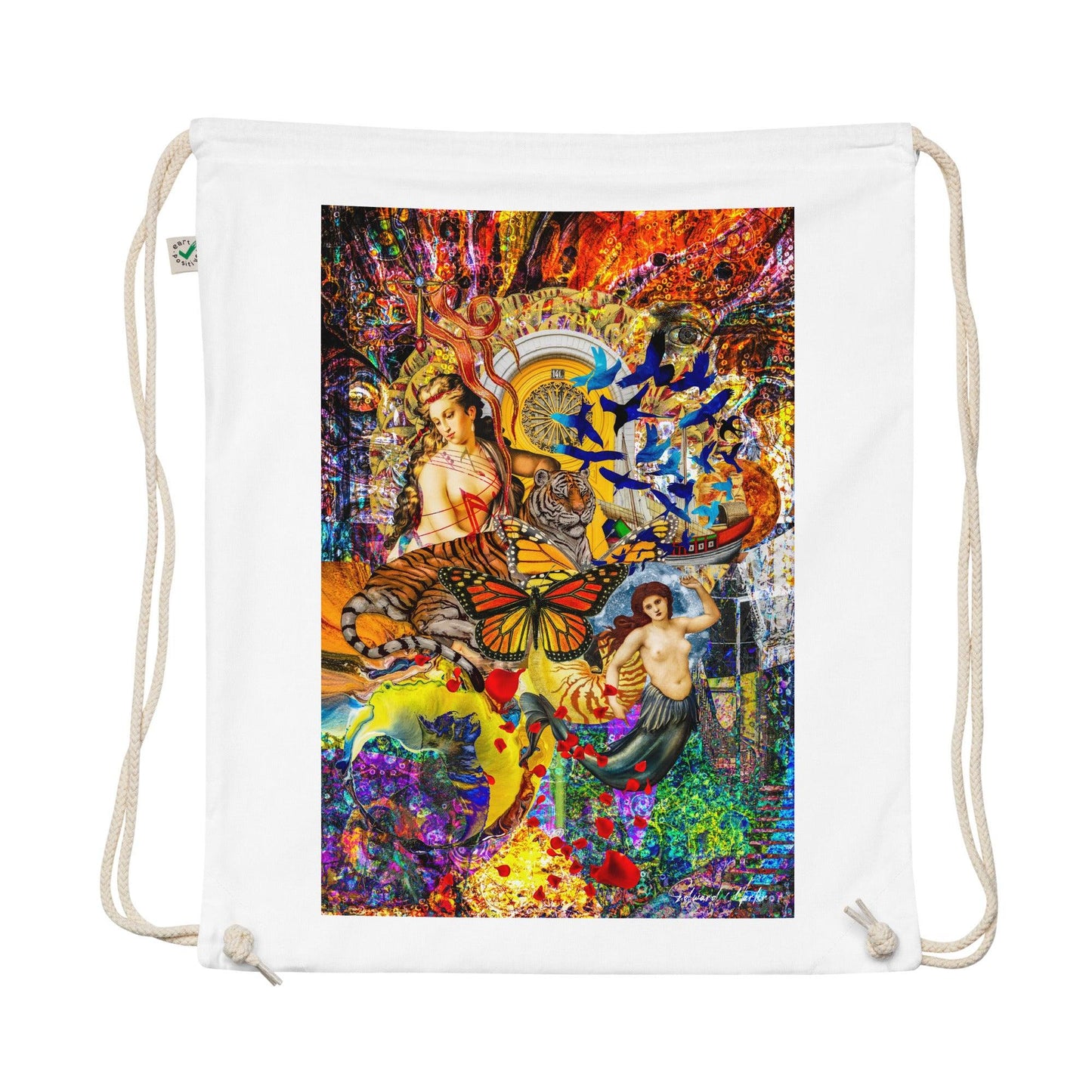 Organic cotton drawstring bag-Dream in Colors by Edward Martin - Elementologie