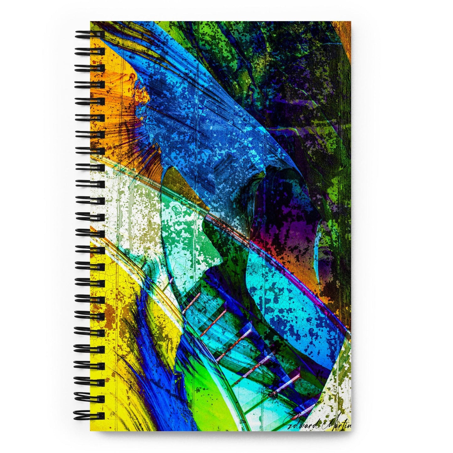 Spiral notebook-Abstract No.400 by Edward Martin - Elementologie