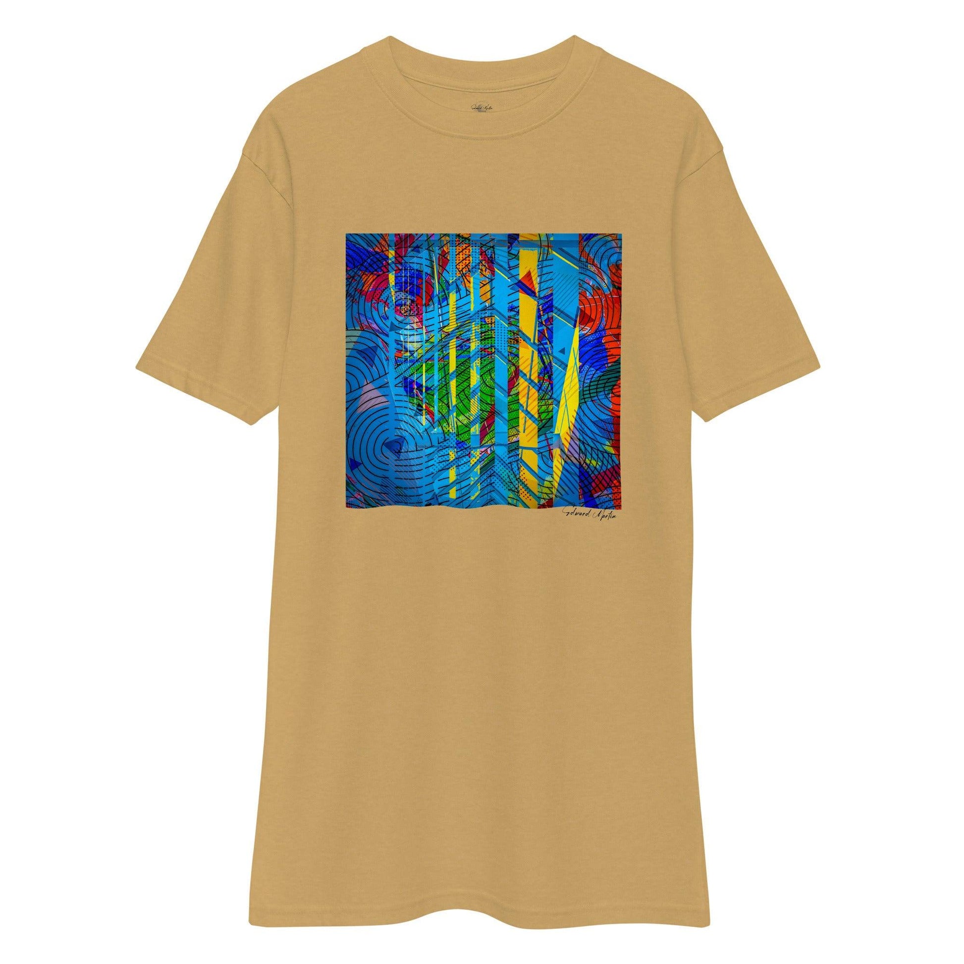 Unisex premium heavyweight tee-Abstract No.01 by Edward Martin - Elementologie