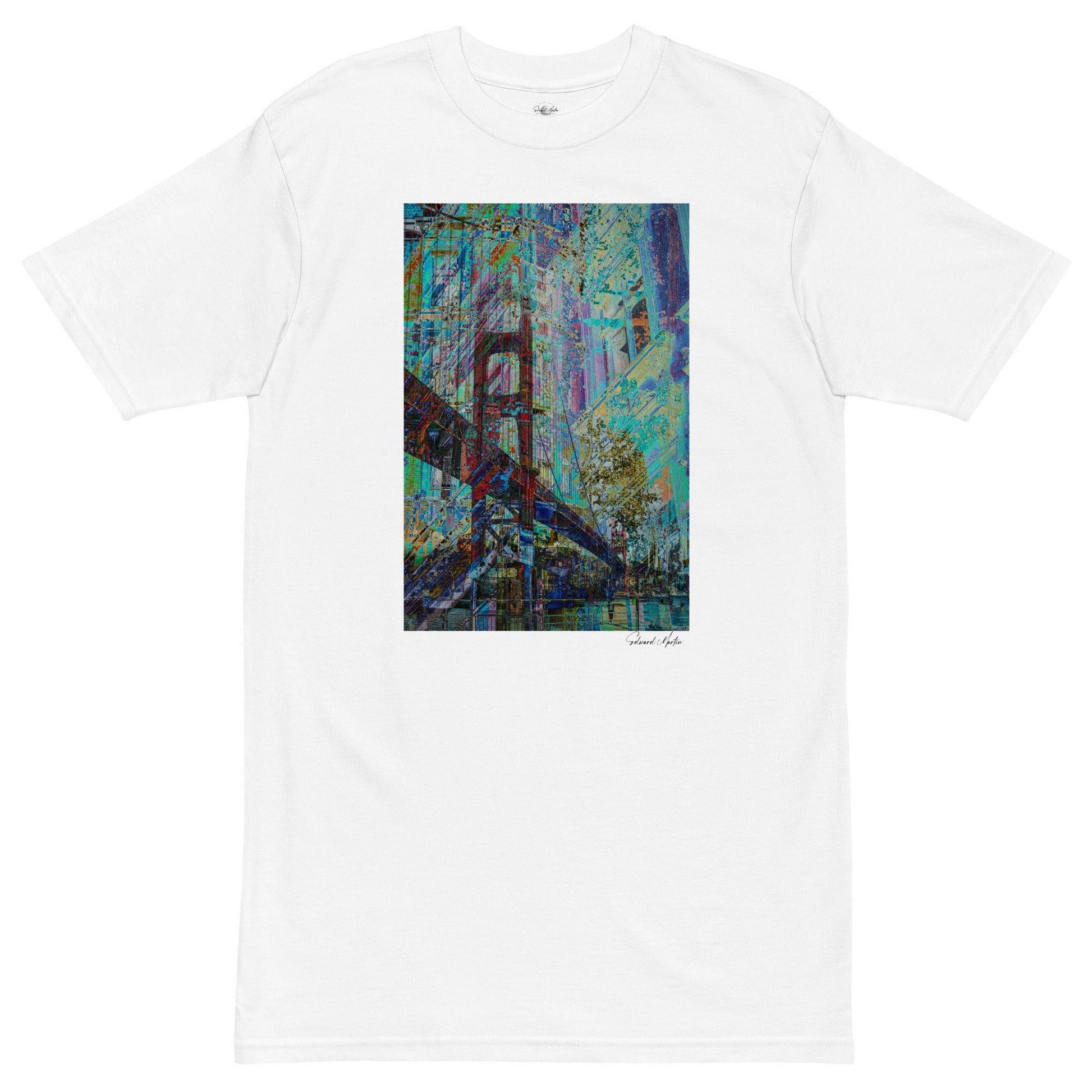 Unisex premium heavyweight tee-Abstract No.84 by Edward Martin - Elementologie