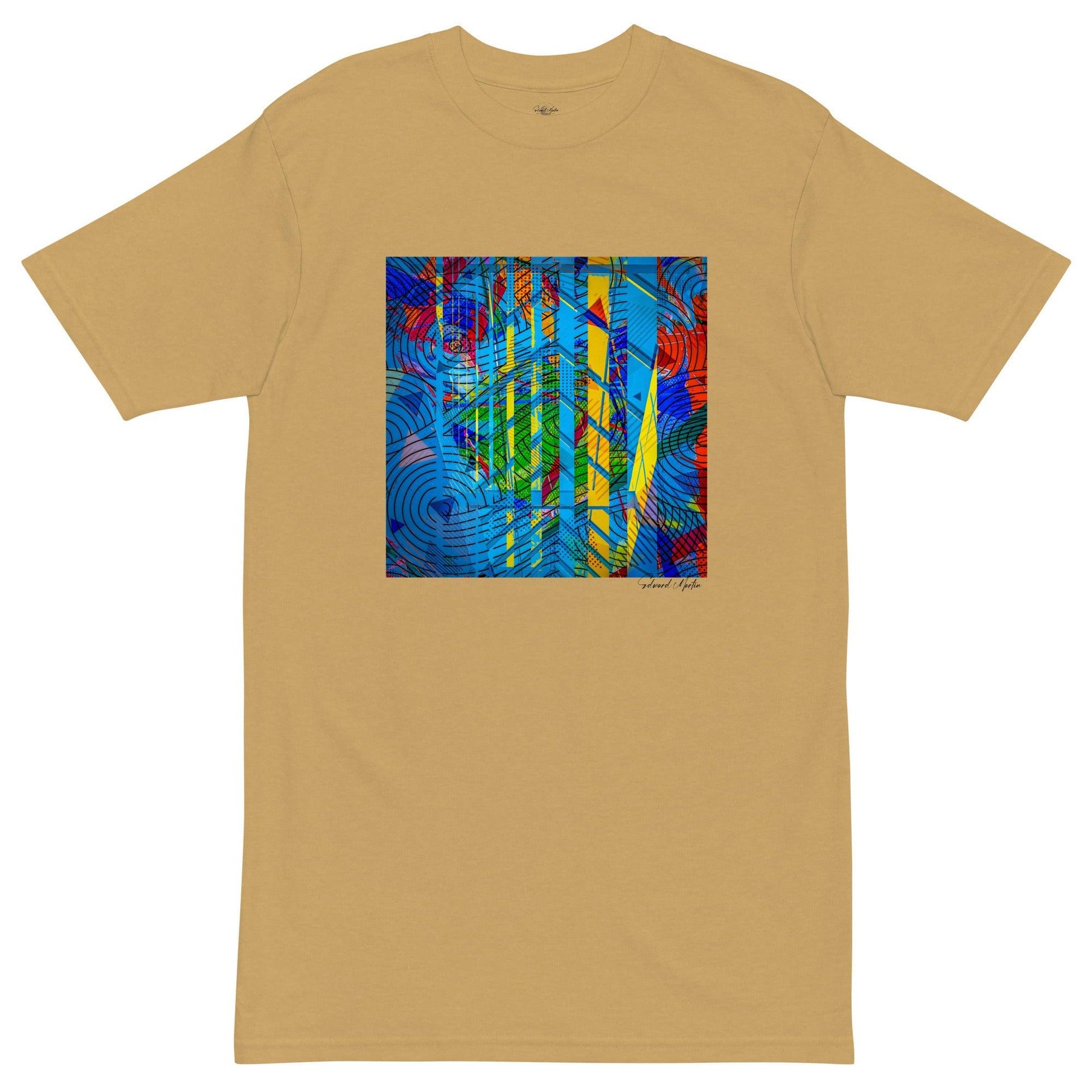 Unisex premium heavyweight tee-Abstract No.01 by Edward Martin - Elementologie