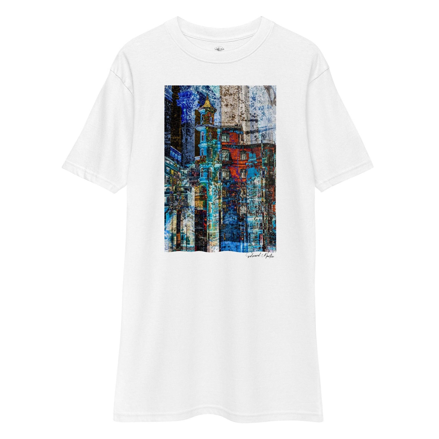 Unisex premium heavyweight tee-Abstract No.97 by Edward Marin - Elementologie