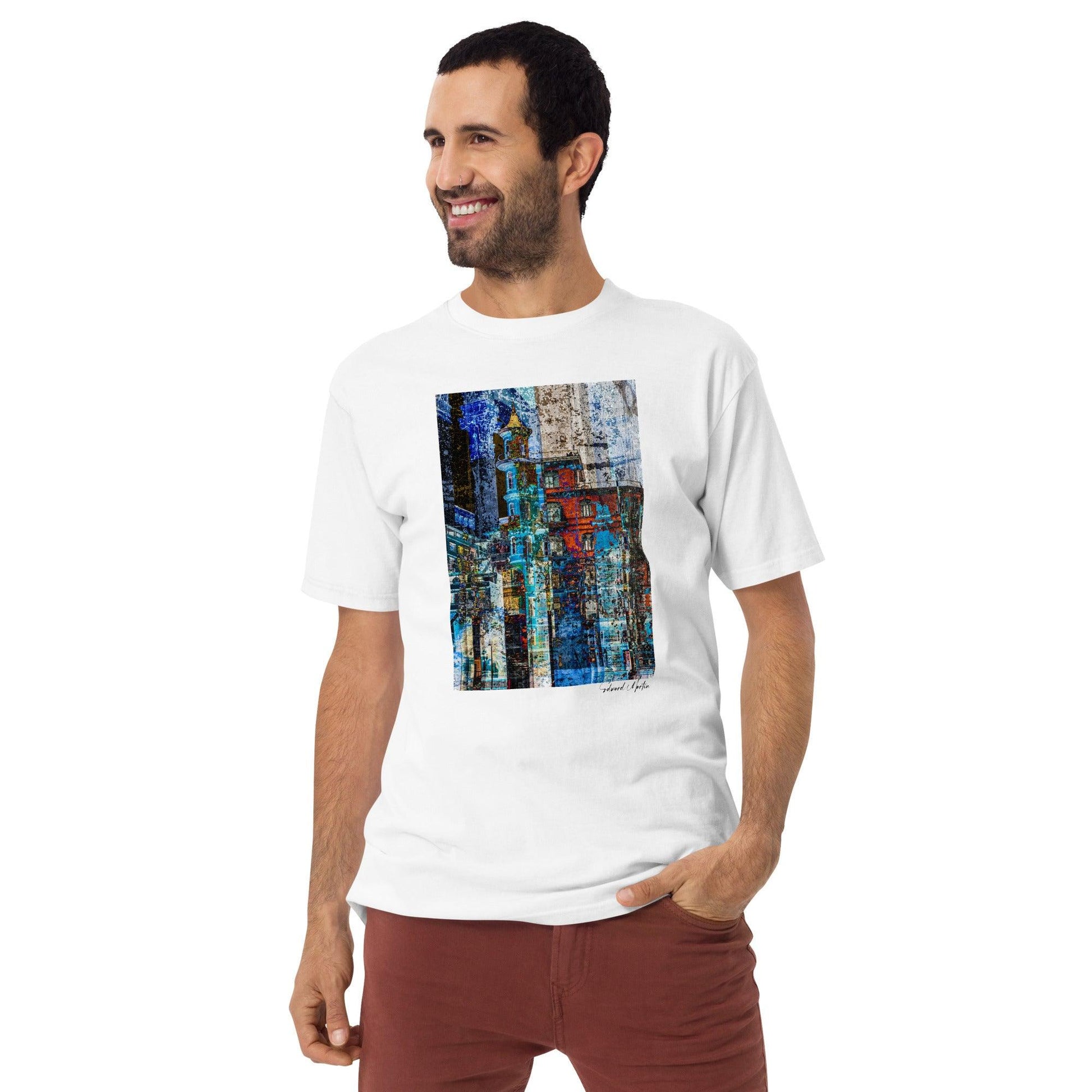 Unisex premium heavyweight tee-Abstract No.97 by Edward Marin - Elementologie