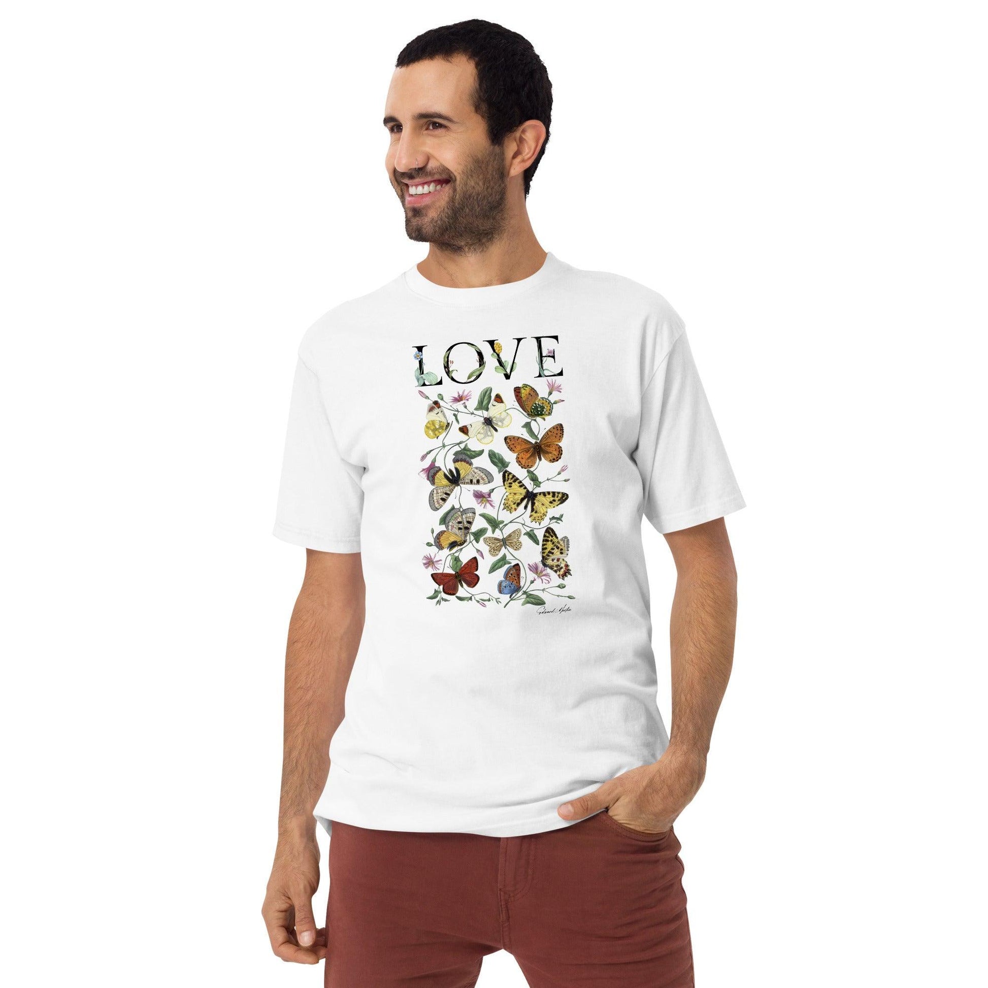 Unisex premium heavyweight tee-LOVE No.1 by Edward Martin - Elementologie