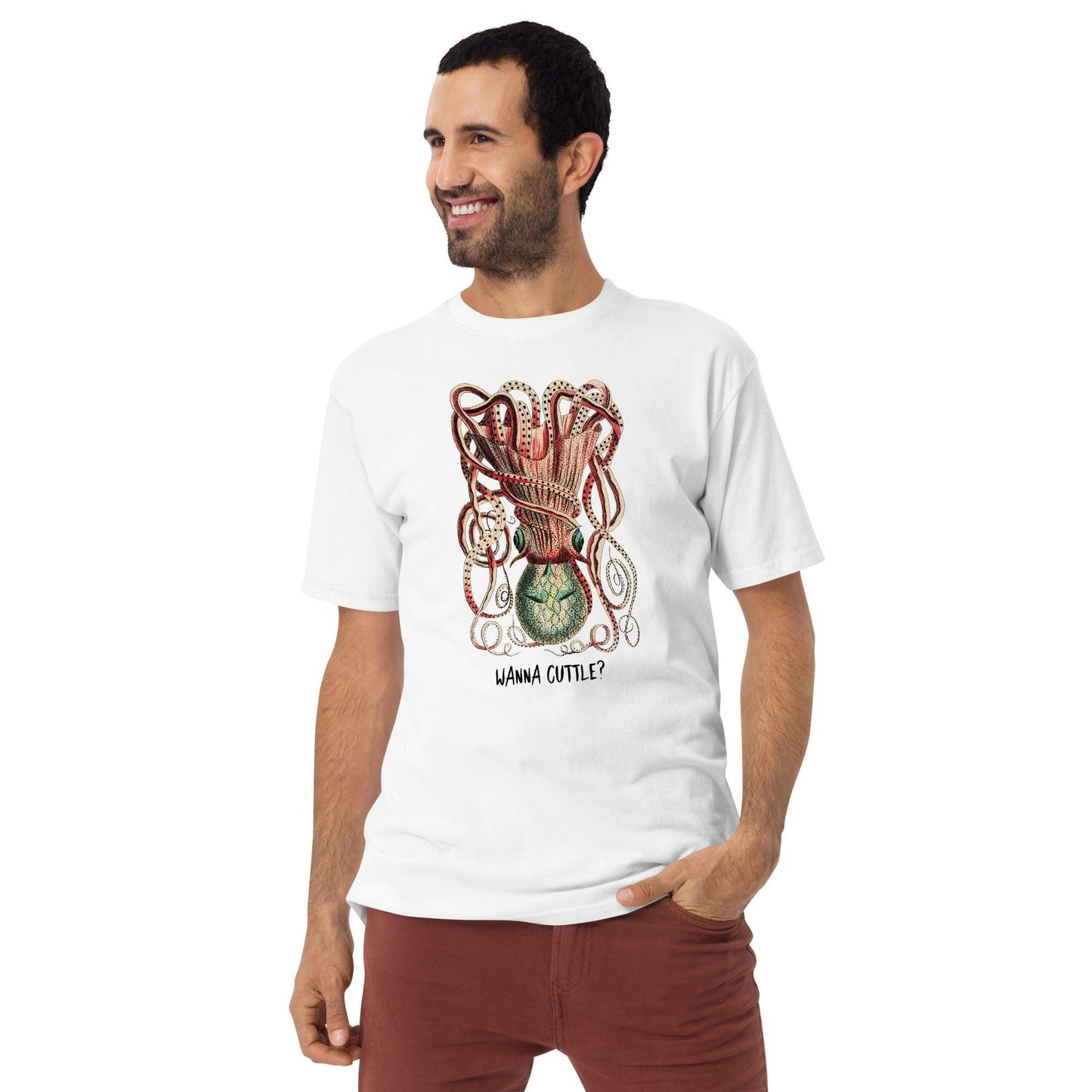 Unisex premium heavyweight tee-Wanna Cuttle? by Edward Martin - Elementologie