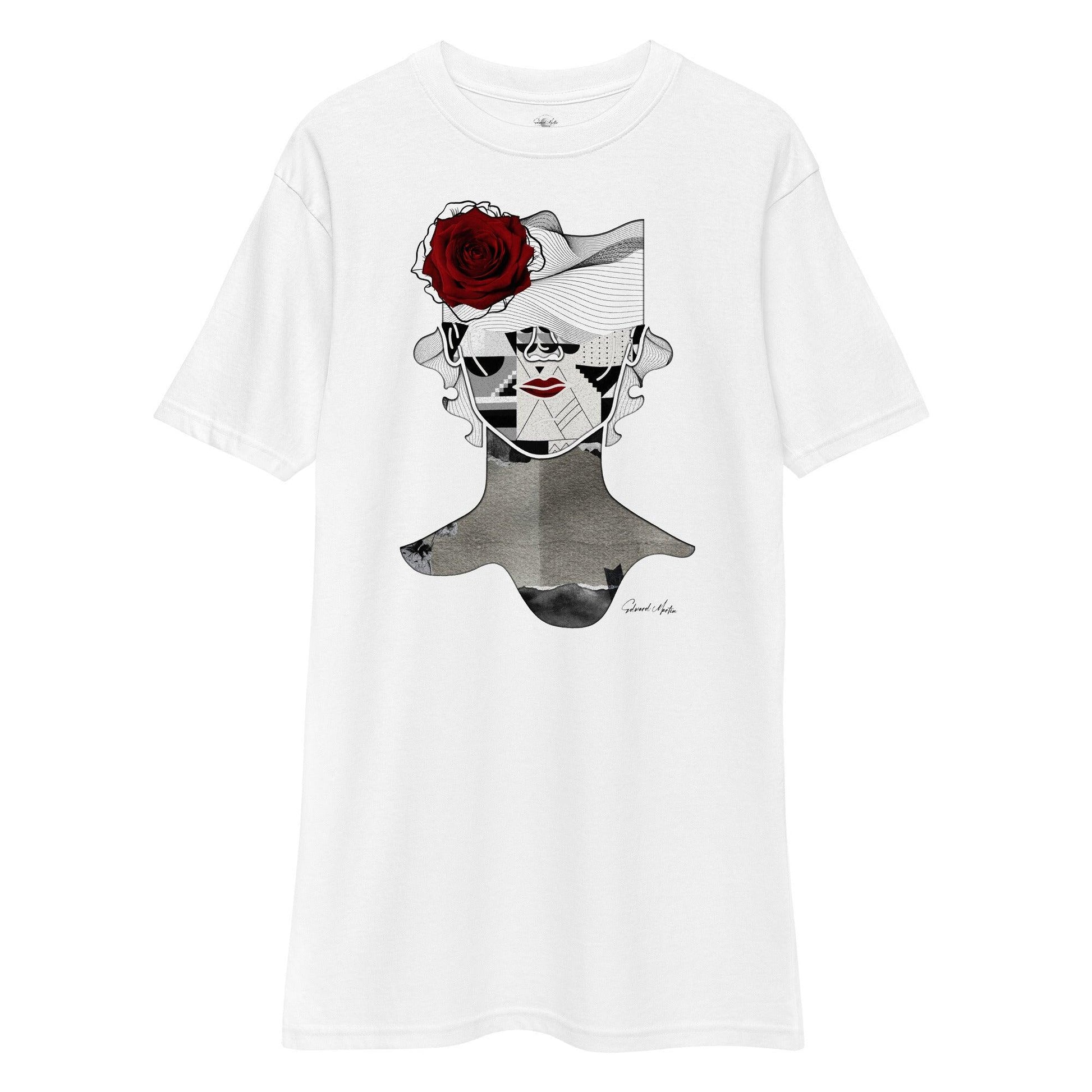 Unisex premium heavyweight tee-La Rosa by Edward Martin - Elementologie