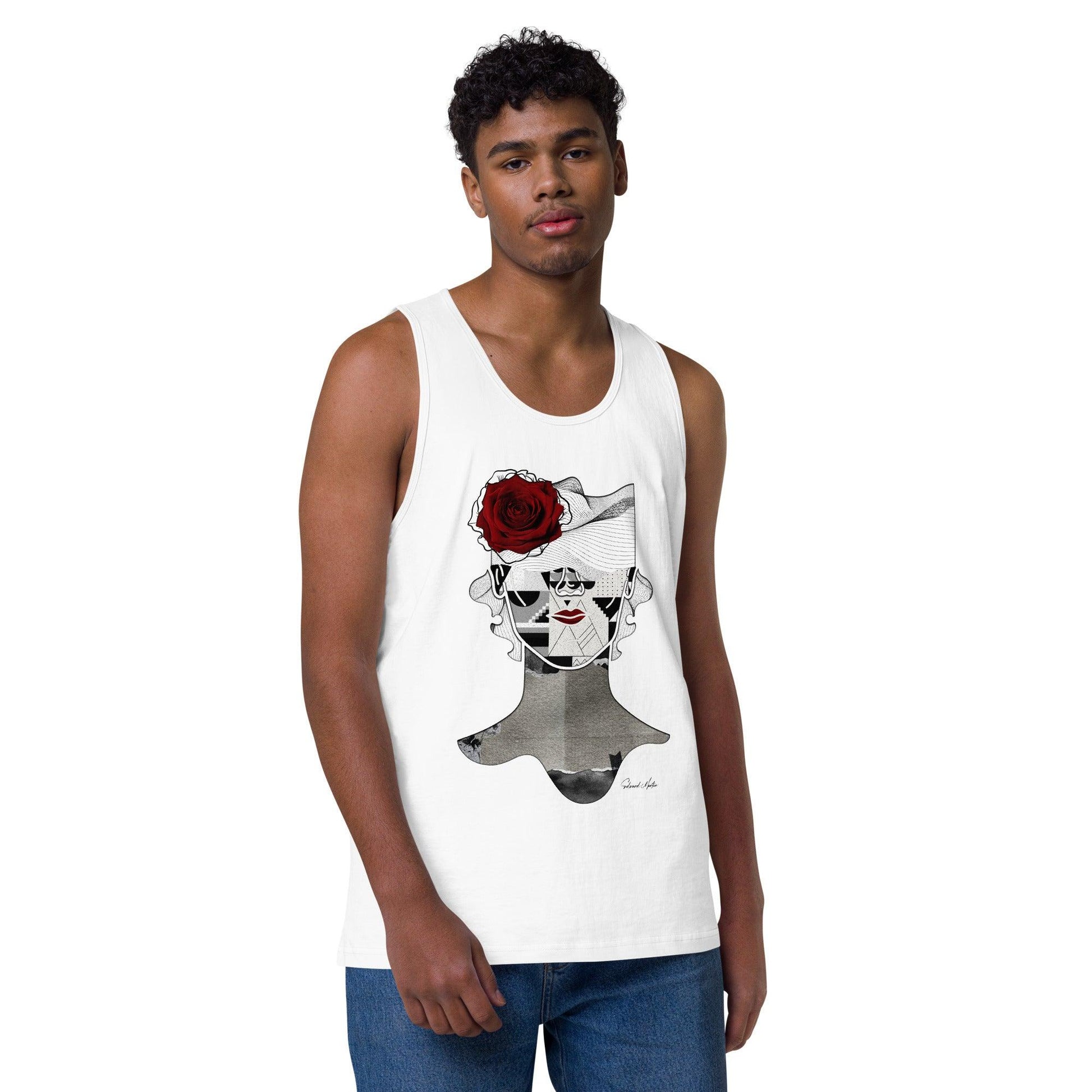 Men’s premium tank top-La Rosa by Edward Martin - Elementologie