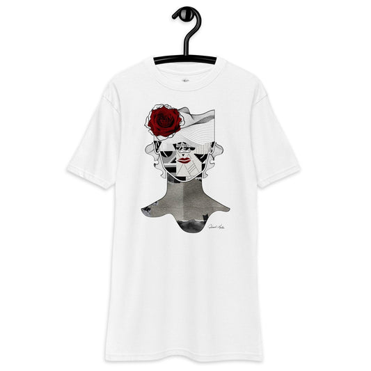 Unisex premium heavyweight tee-La Rosa by Edward Martin - Elementologie