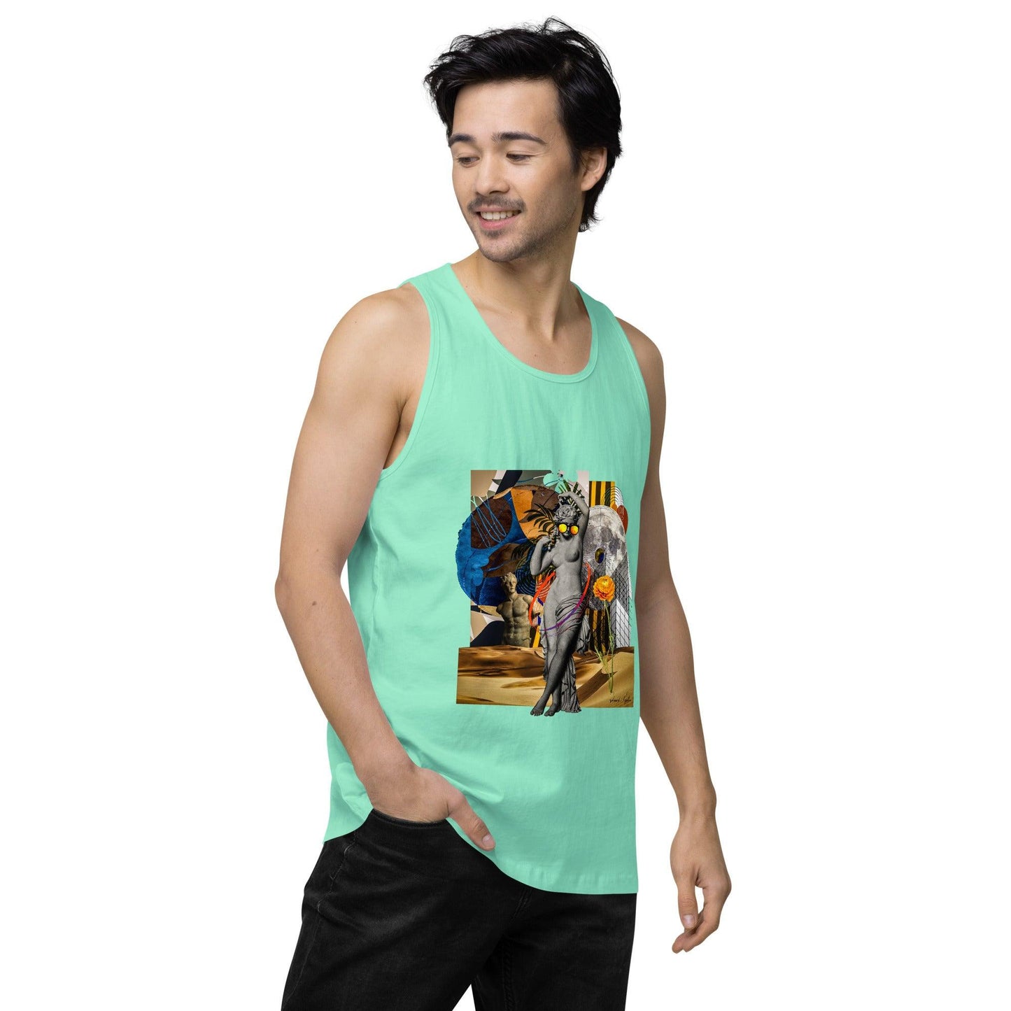 Men’s premium tank top-She Moves by Edward Martin - Elementologie